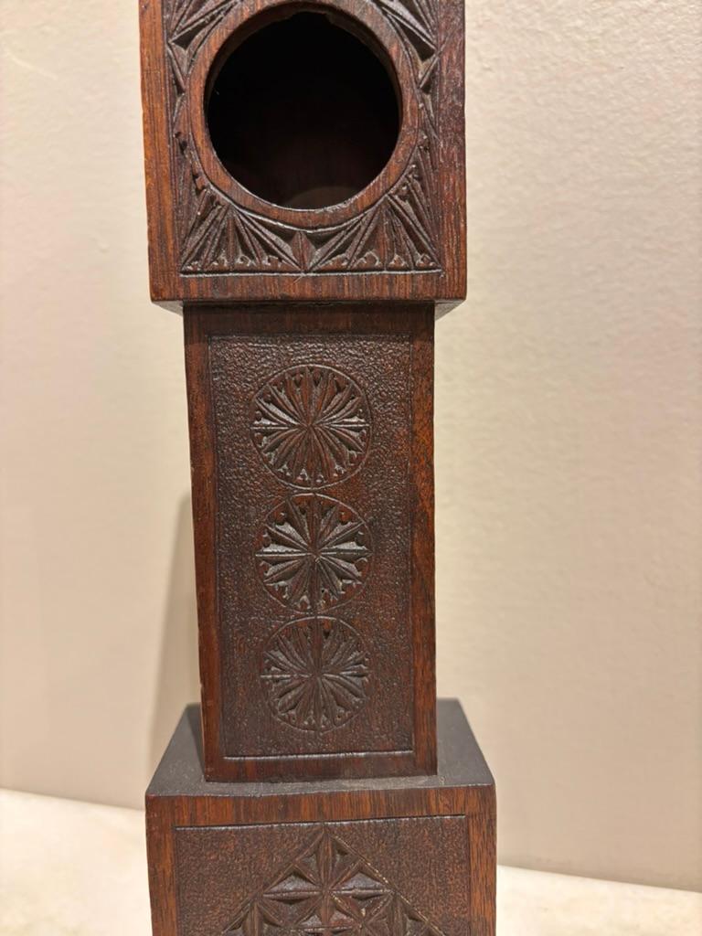 Olandese Orologio in miniatura dei nonni in legno di Oak Oak del 19° secolo in vendita