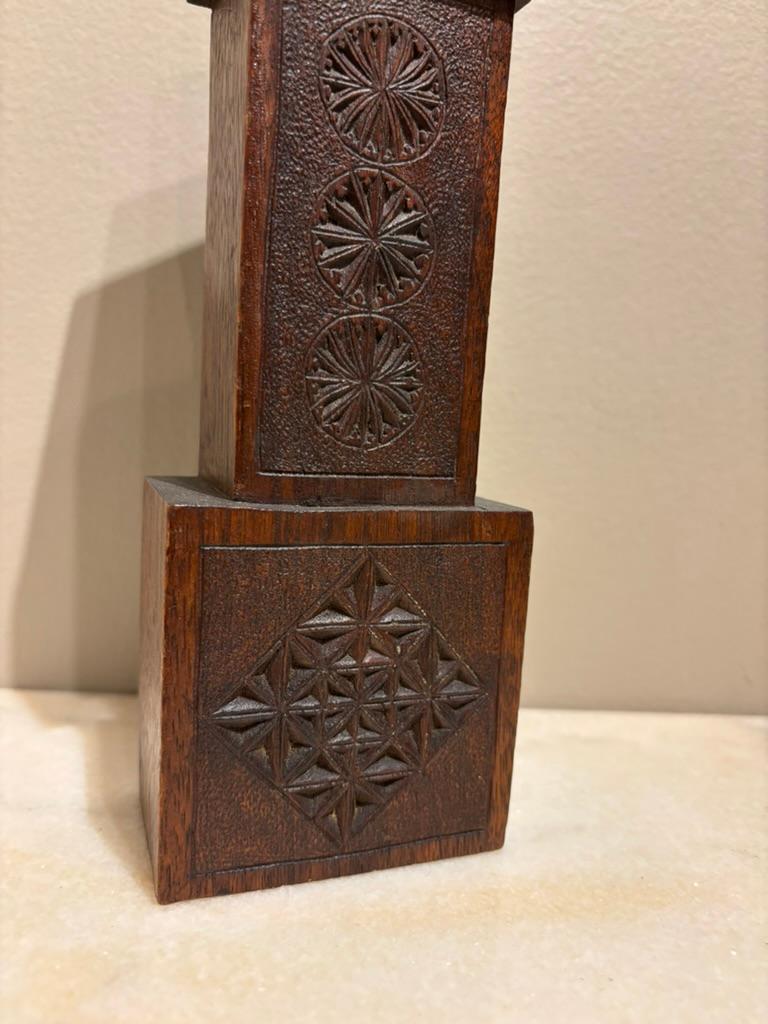 Quercia Orologio in miniatura dei nonni in legno di Oak Oak del 19° secolo in vendita