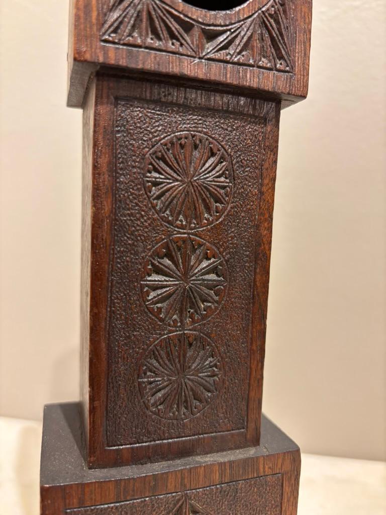 Orologio in miniatura dei nonni in legno di Oak Oak del 19° secolo in vendita 2