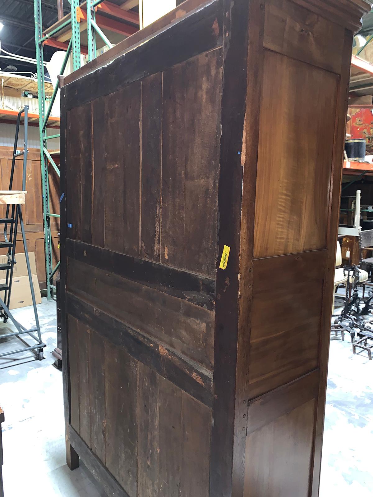 19th Century Fruitwood Armoire with Wire Doors 14