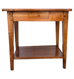 Mesa auxiliar de madera de frutal del siglo XIX