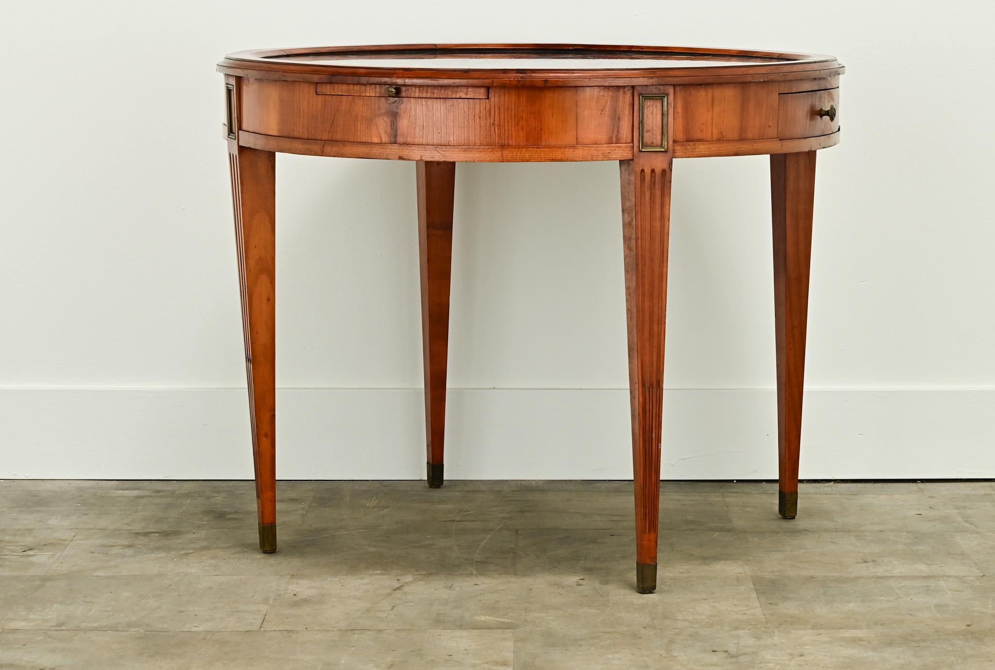 Directoire 19th Century Fruitwood & Marble Gueridon For Sale