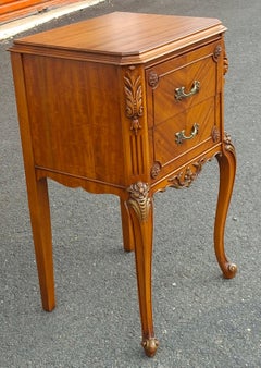 19th Century Frwnch Louis XV Style Mahogany Bedside Table, Refinished