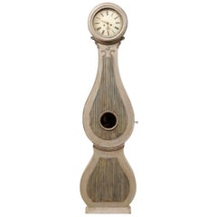 Horloge de sol Fryksdahl en bois peint et sculpté du 19ème siècle, Suède