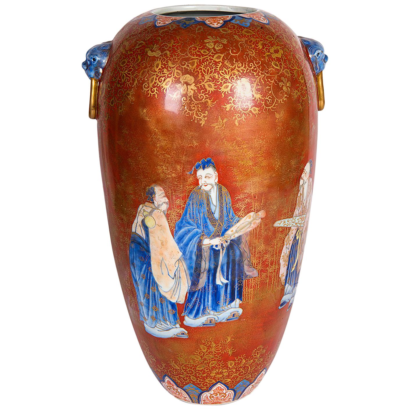 19th Century Fukagawa Vase For Sale