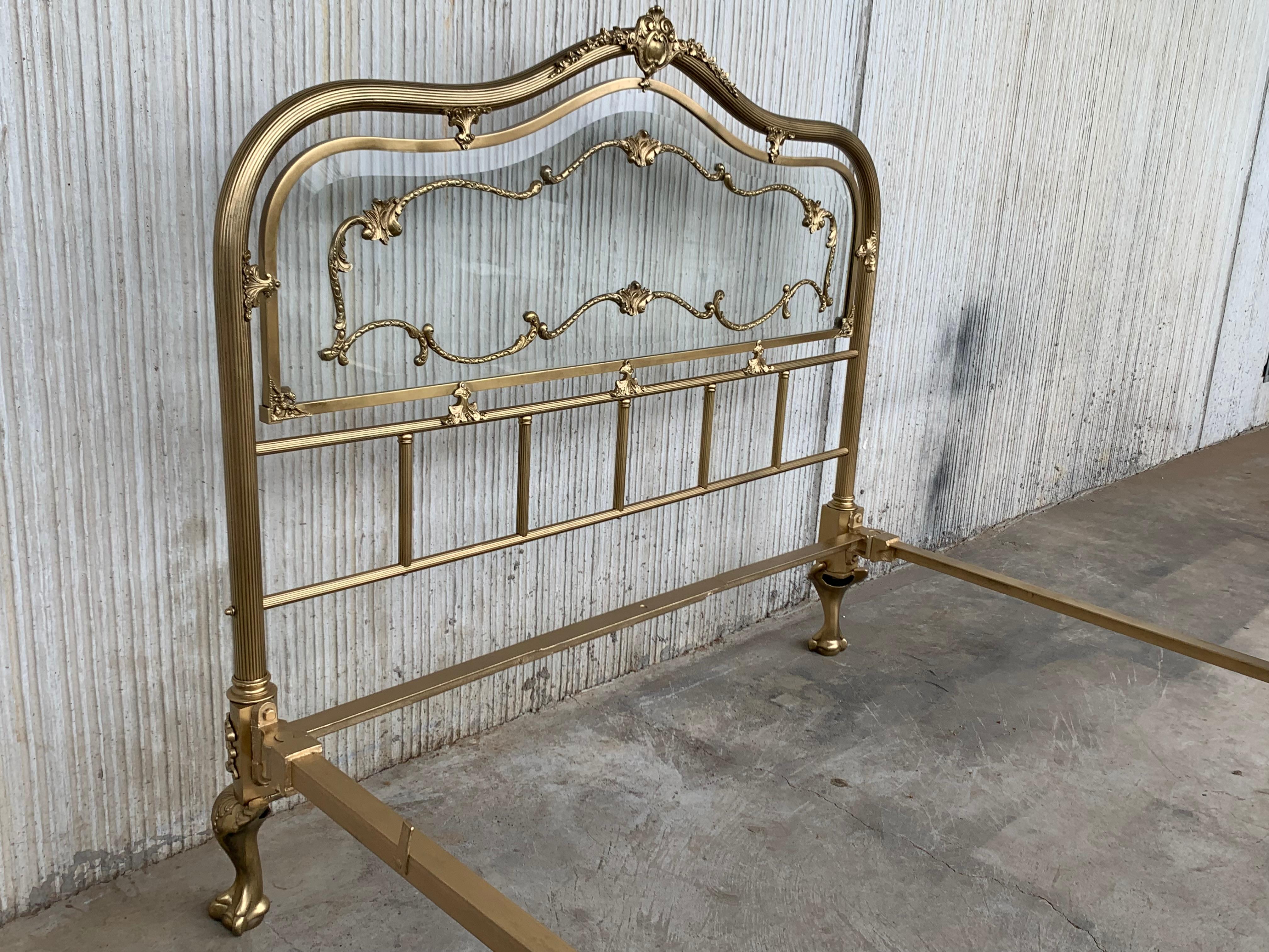 19th Century Full Bedroom French Belle Époque Bronze Iron Brass and Glass 7
