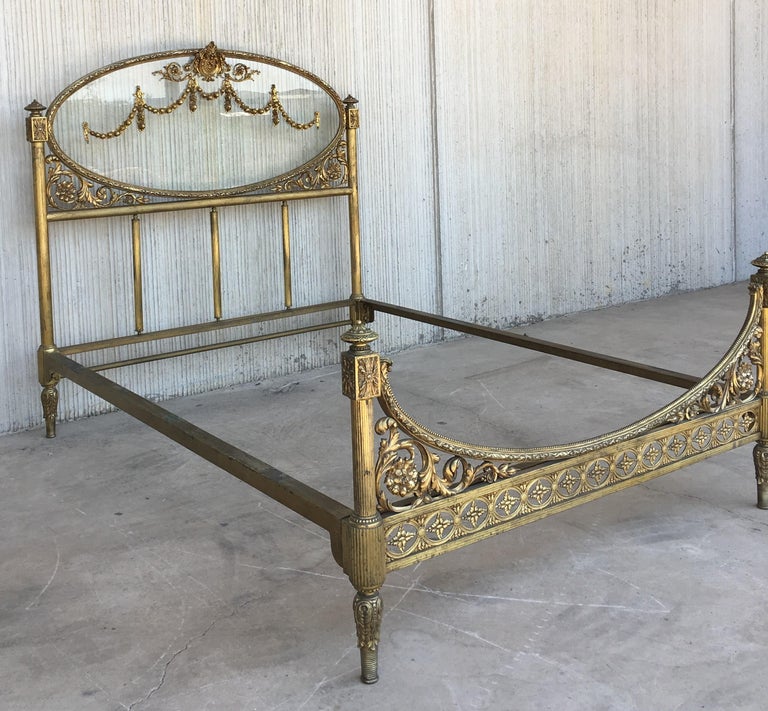 19th Century Full Bedroom French Belle Époque Bronze Iron Brass and