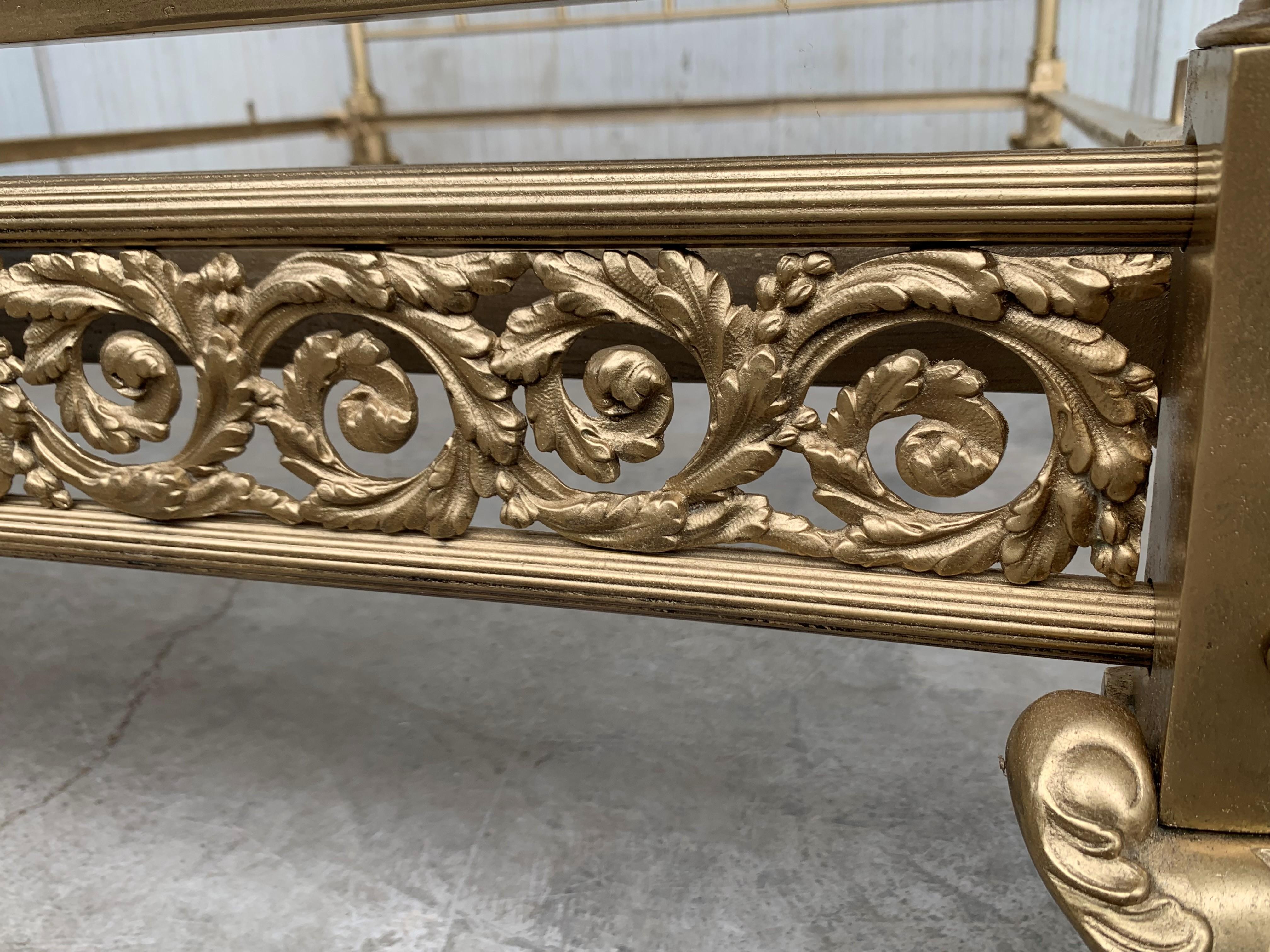 19th Century Full Bedroom French Belle Époque Bronze Iron Brass and Glass In Good Condition In Miami, FL