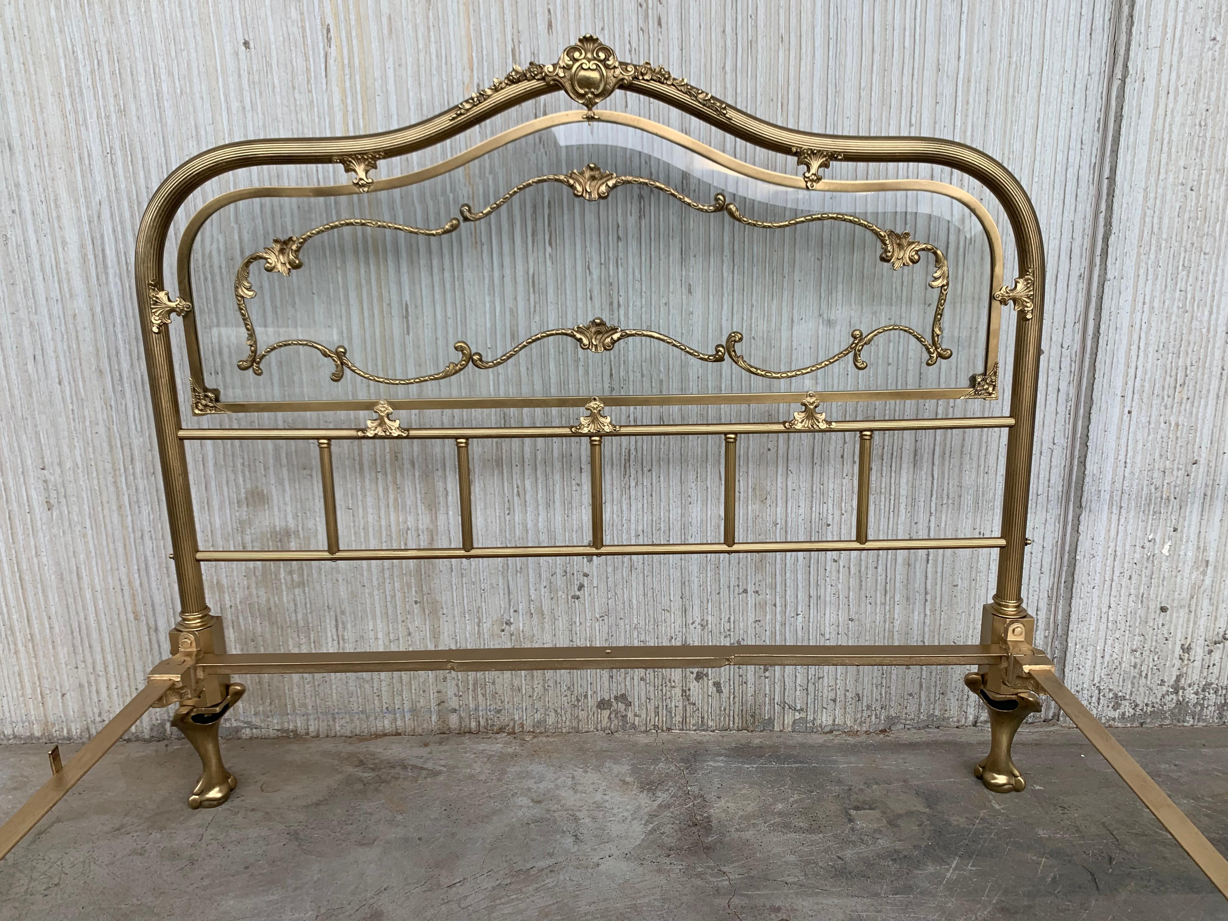 19th Century Full Bedroom French Belle Époque Bronze Iron Brass and Glass 3