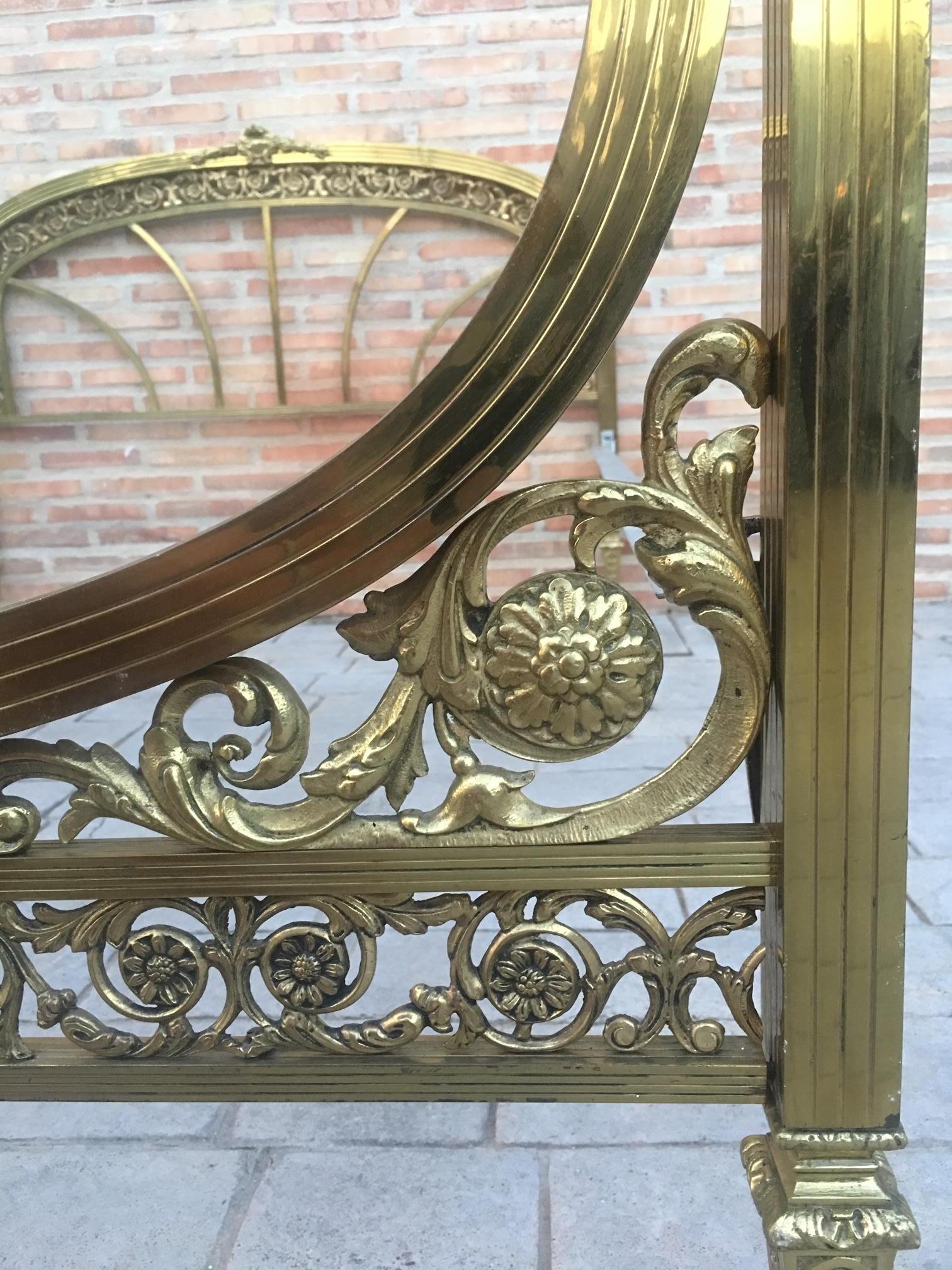 19th Century Full Bedroom French Belle Époque Bronze Iron Brass and Glass 4