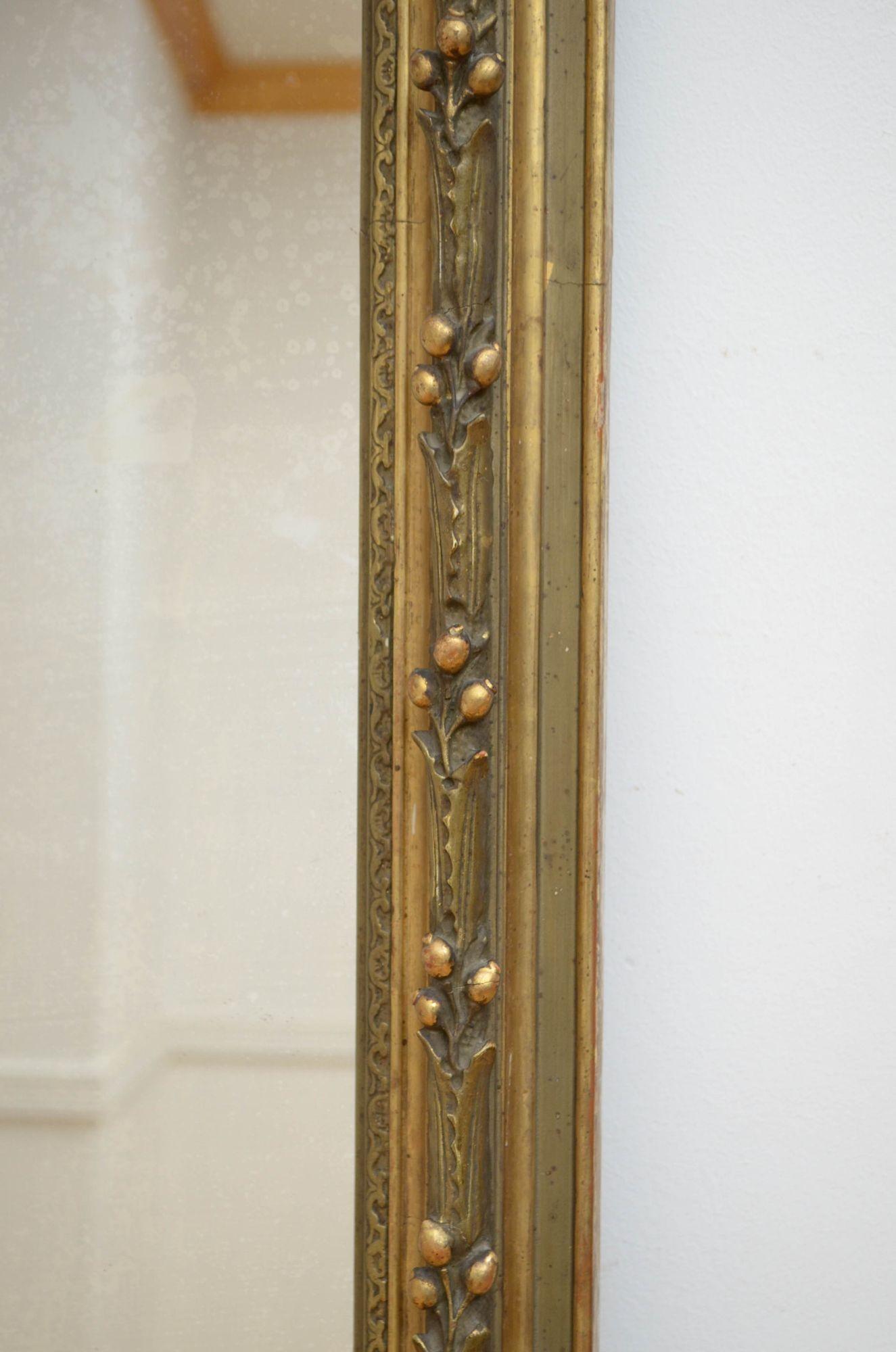 19th Century Full Length / Leaner Giltwood Mirror H221cm For Sale 9