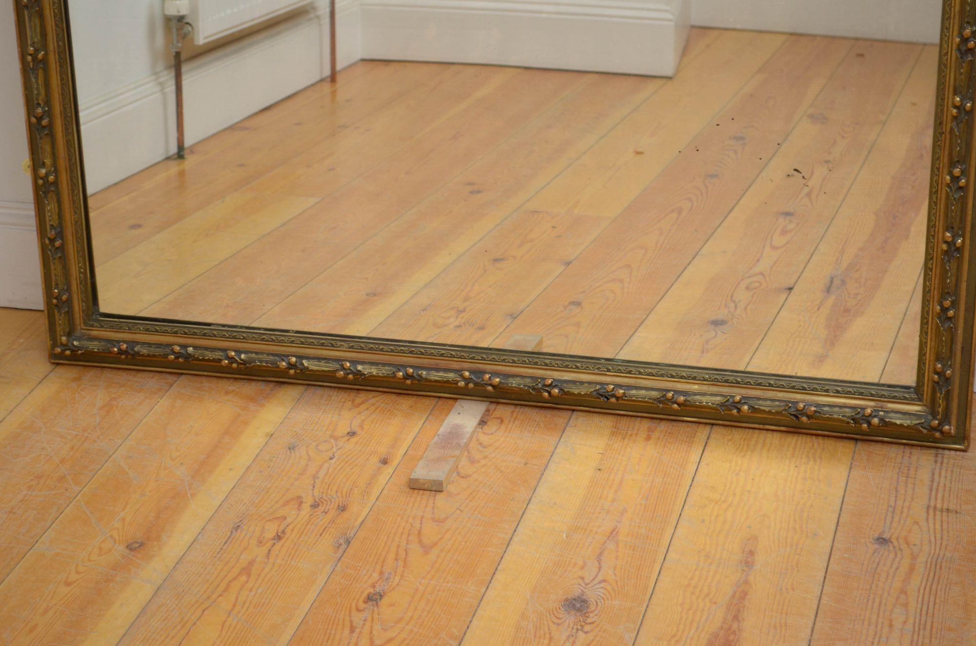 French 19th Century Full Length / Leaner Giltwood Mirror H221cm For Sale