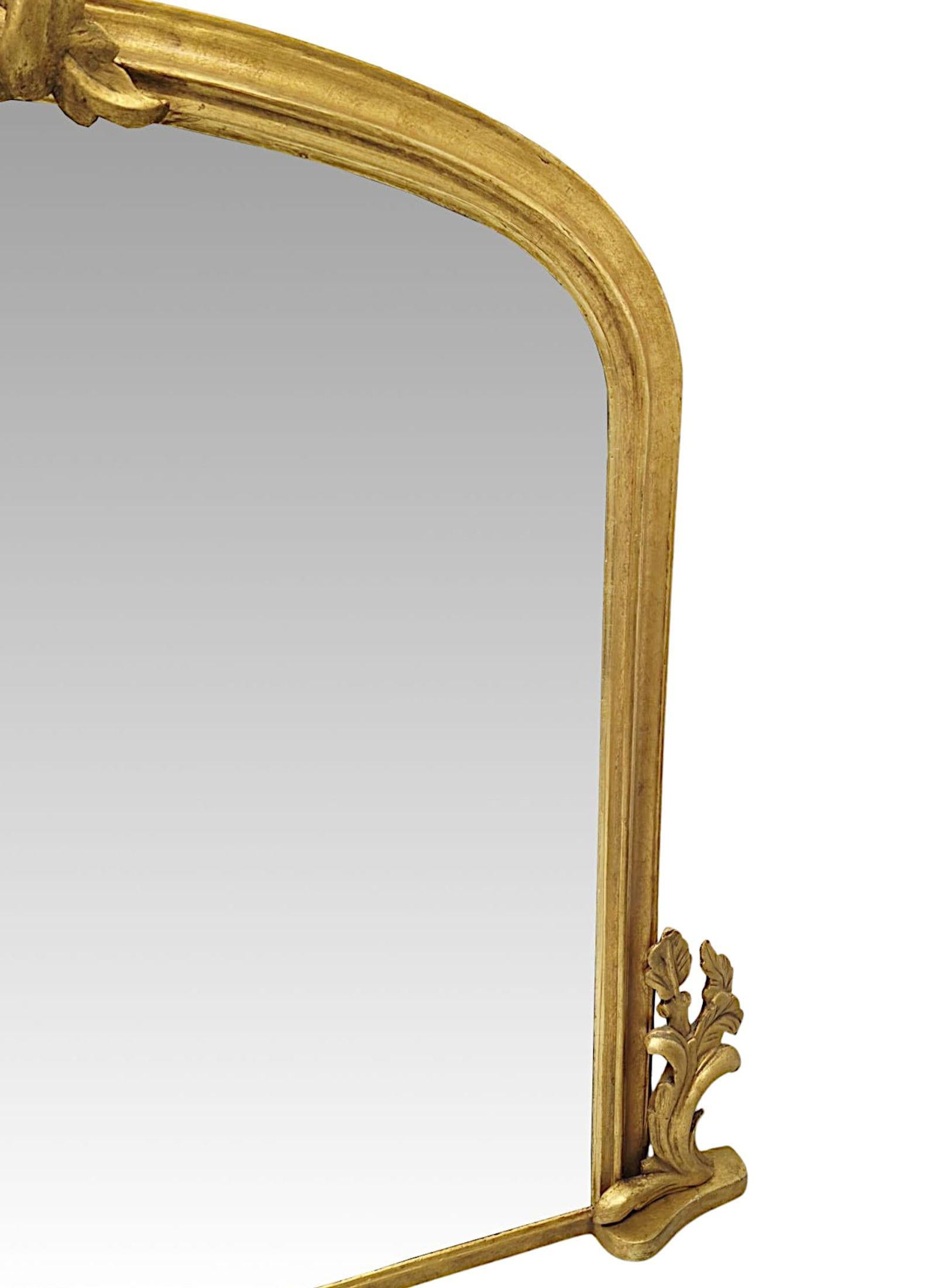 Siglo XIX Totalmente Restaurado  Espejo Overmantel Archtop Giltwood en Bueno estado para la venta en Dublin, IE