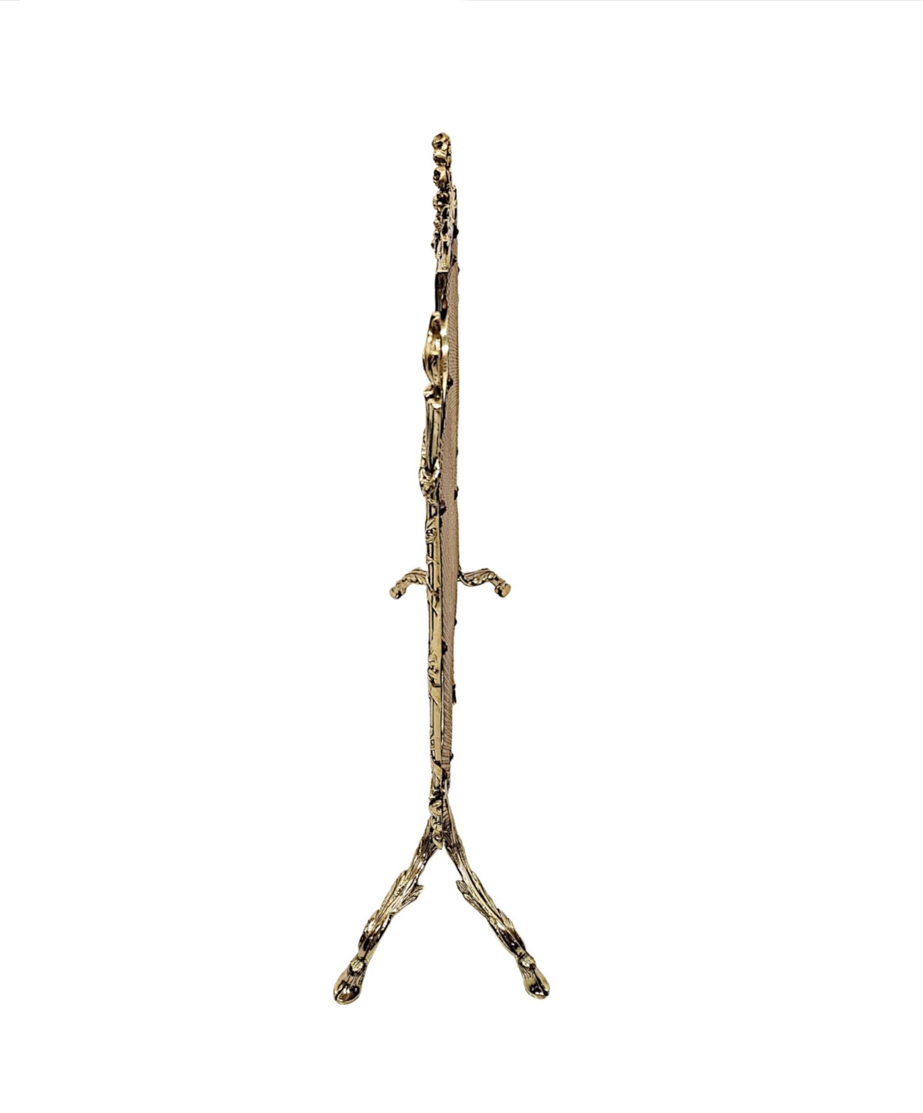 19th Century Fully Restored Brass Fire Screen In Good Condition For Sale In Dublin, IE