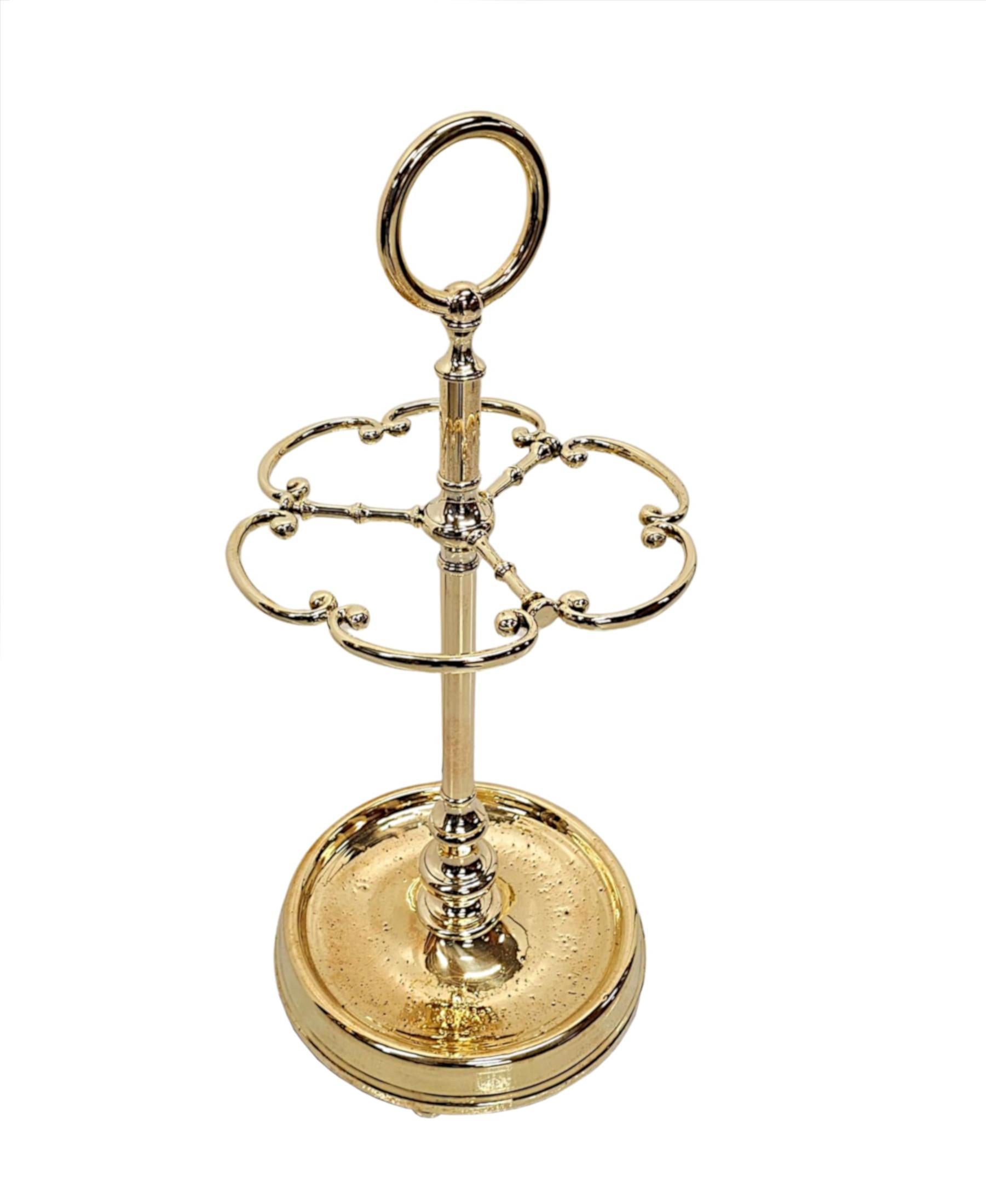 English 19th Century Fully Restored Brass Stick or Umbrella Stand For Sale