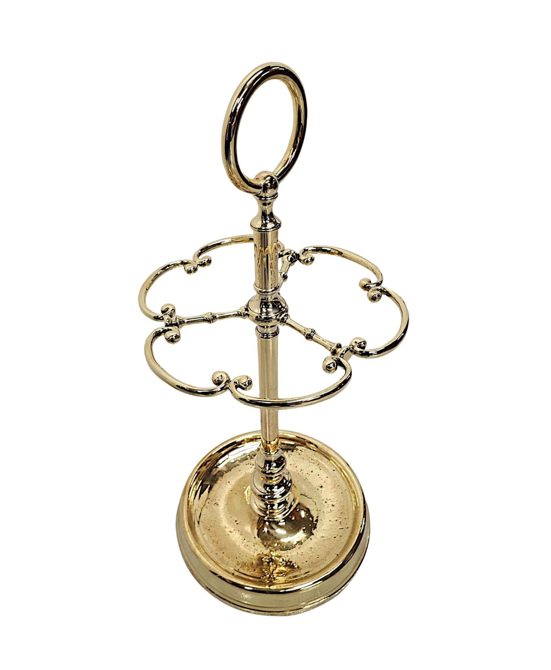 19th Century Fully Restored Brass Stick or Umbrella Stand For Sale 1