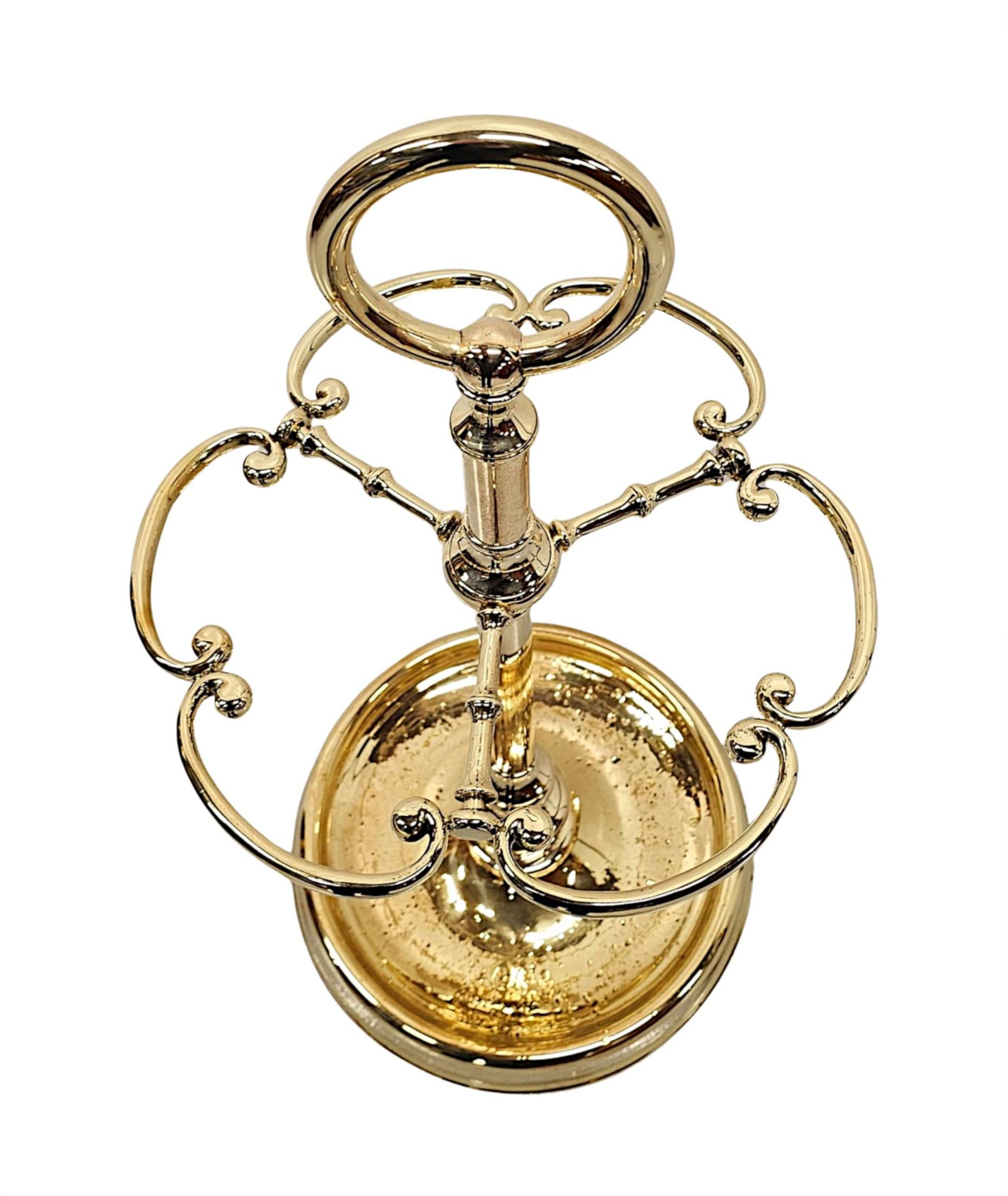 19th Century Fully Restored Brass Stick or Umbrella Stand For Sale 2