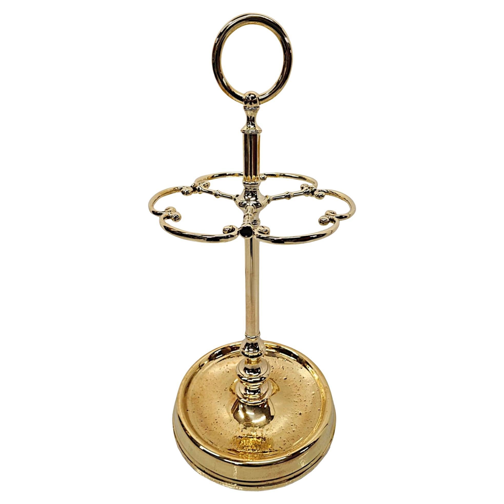 19th Century Fully Restored Brass Stick or Umbrella Stand For Sale