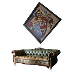 19th Century Funerary Funeral Hatchment Sir Henry Oglander Memento Mori Curio