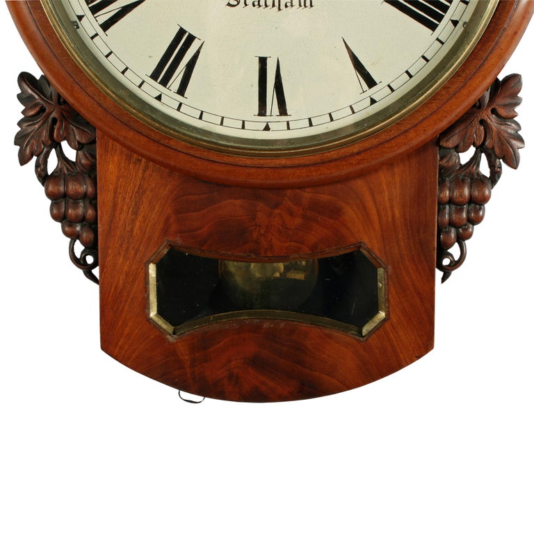 19th Century Fusee Wall Clock For Sale at 1stDibs