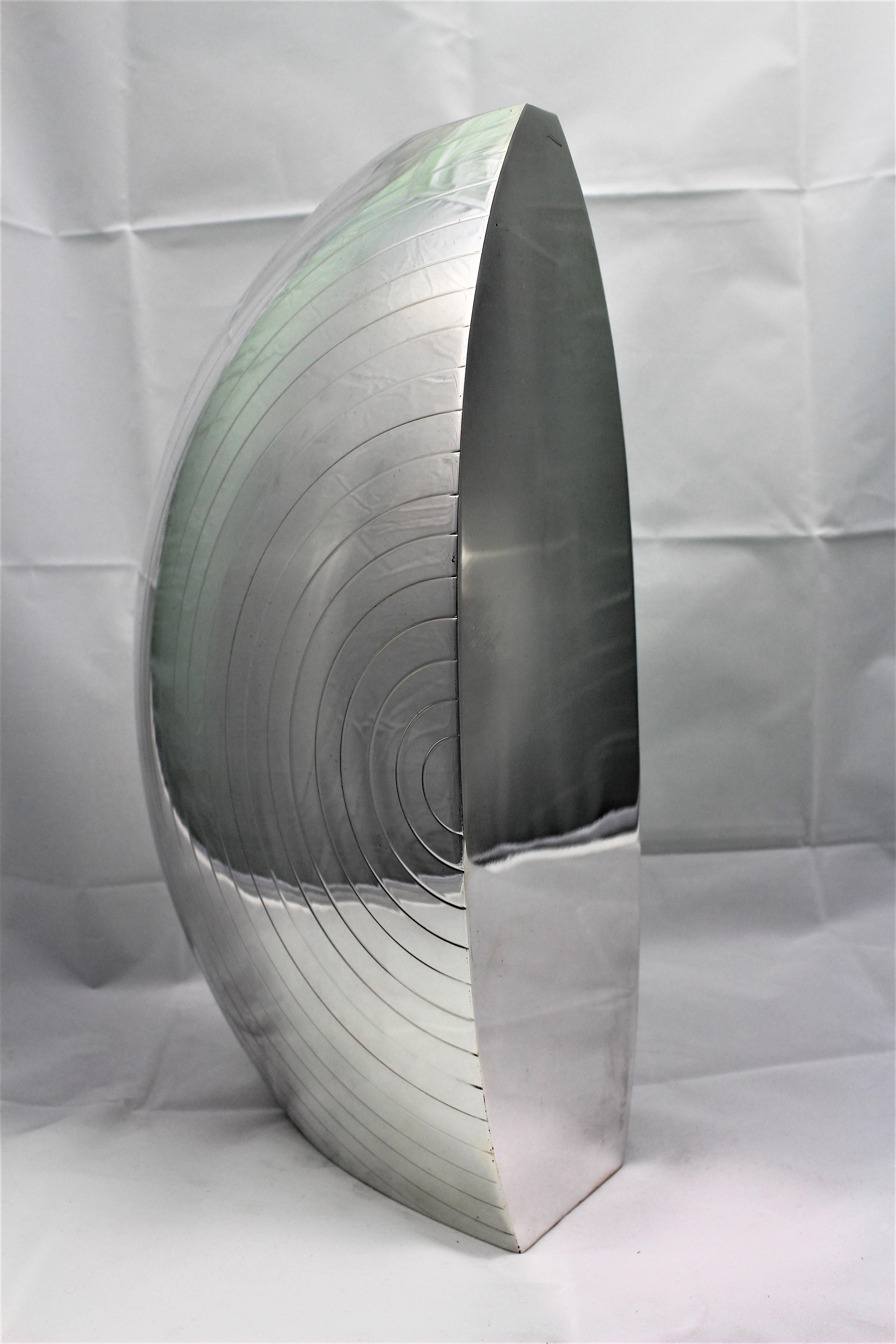 20th Century Futurist Silver Sail Flower Vase by Luigi Diani Milan Italy, 1920s For Sale 4