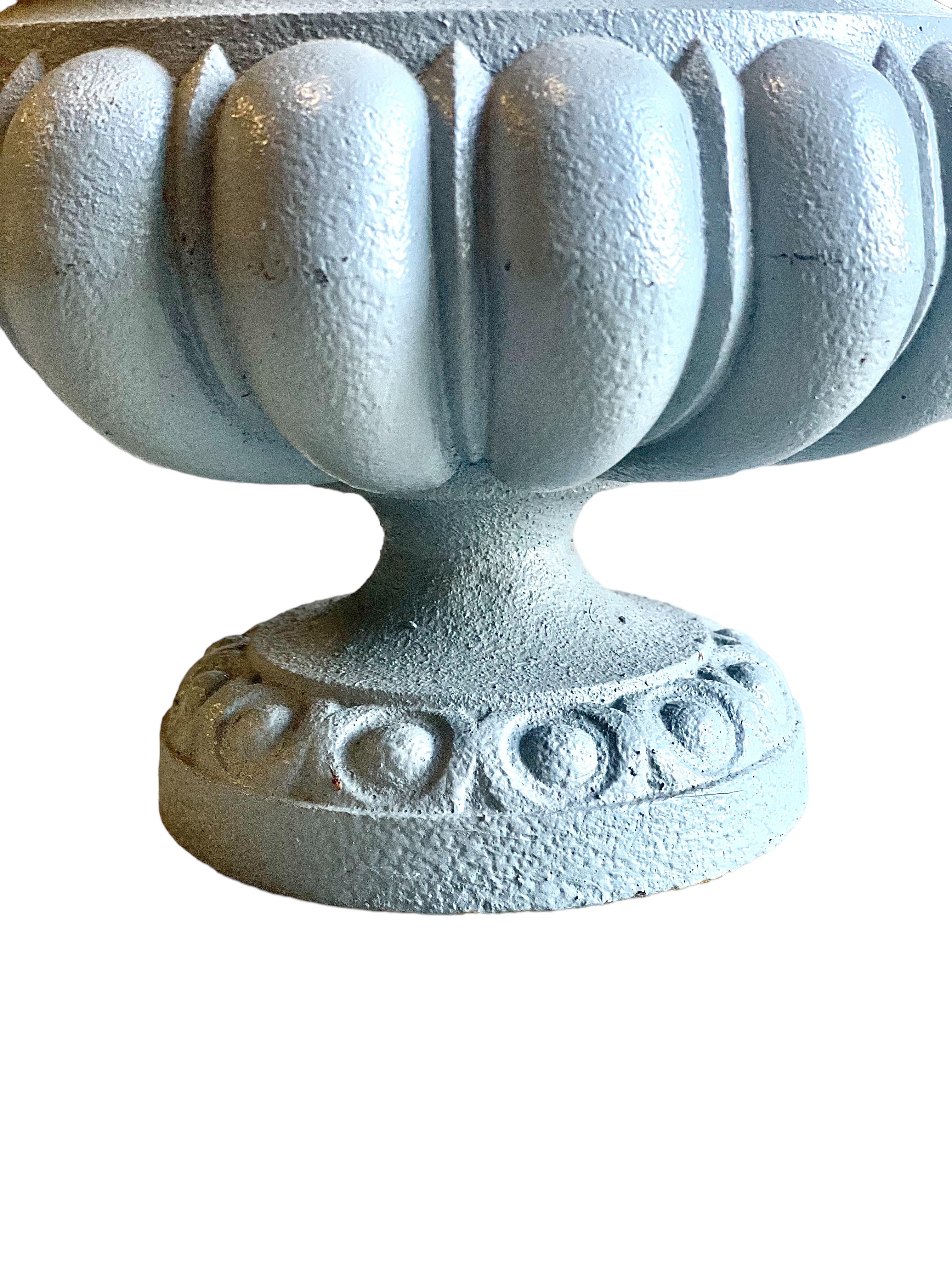 Neoclassical 19th Century French Garden Urn in Cast Iron For Sale
