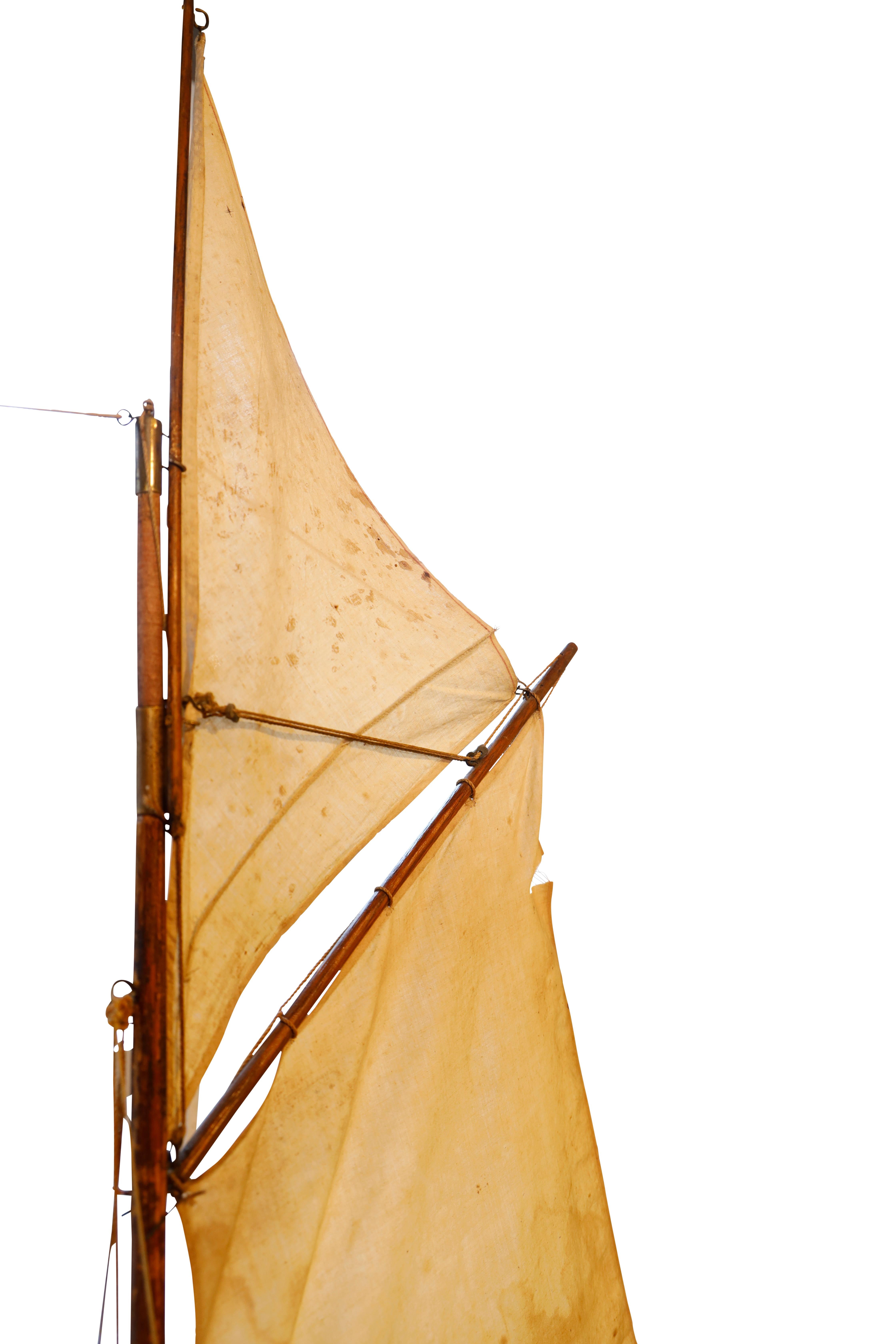 19th Century Gaff-rigged Pond Yacht For Sale 6