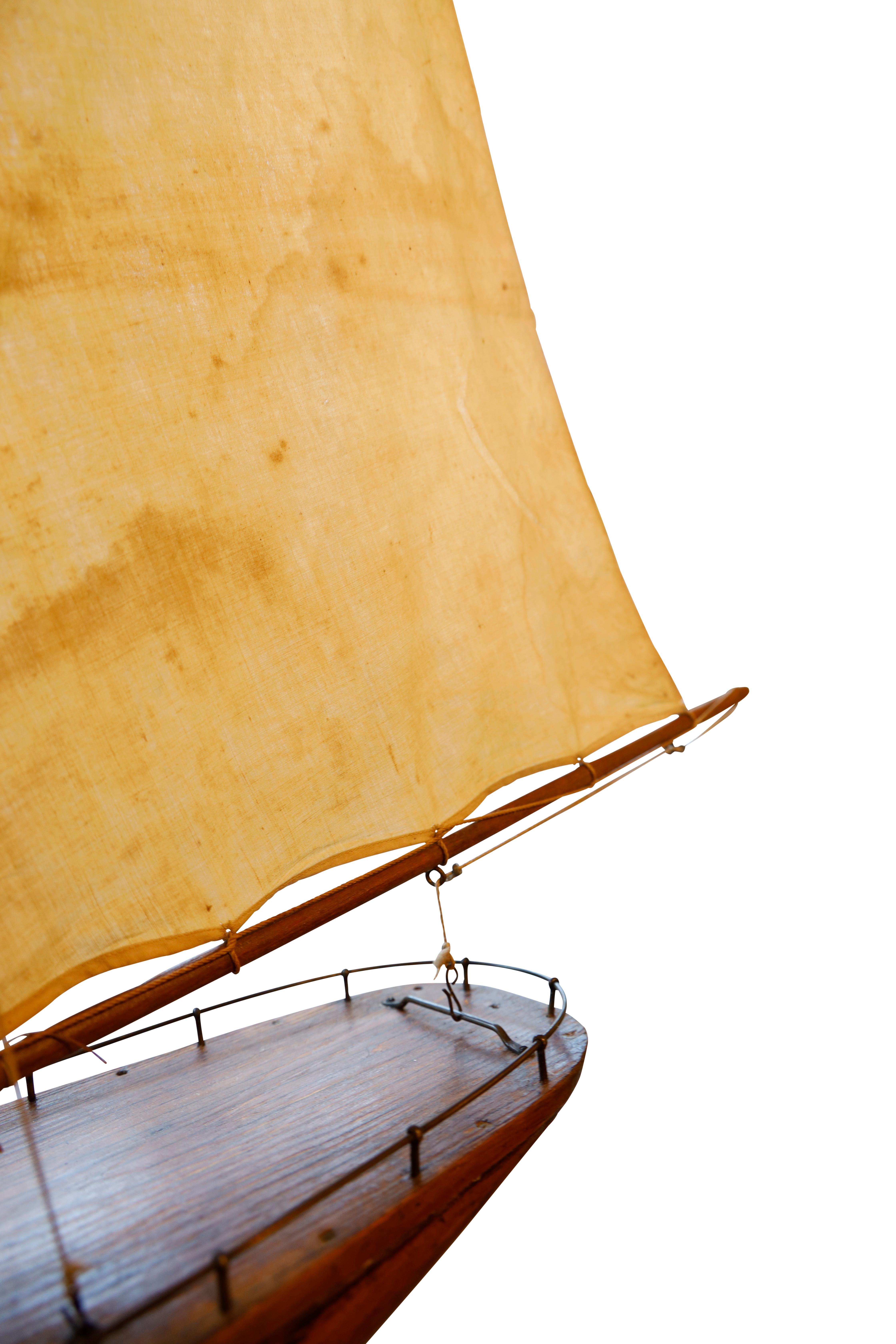 19th Century Gaff-rigged Pond Yacht For Sale 4