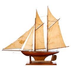 19th Century Gaff-rigged Pond Yacht