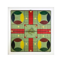 19th Century Game Board Board Mounted in Lucite