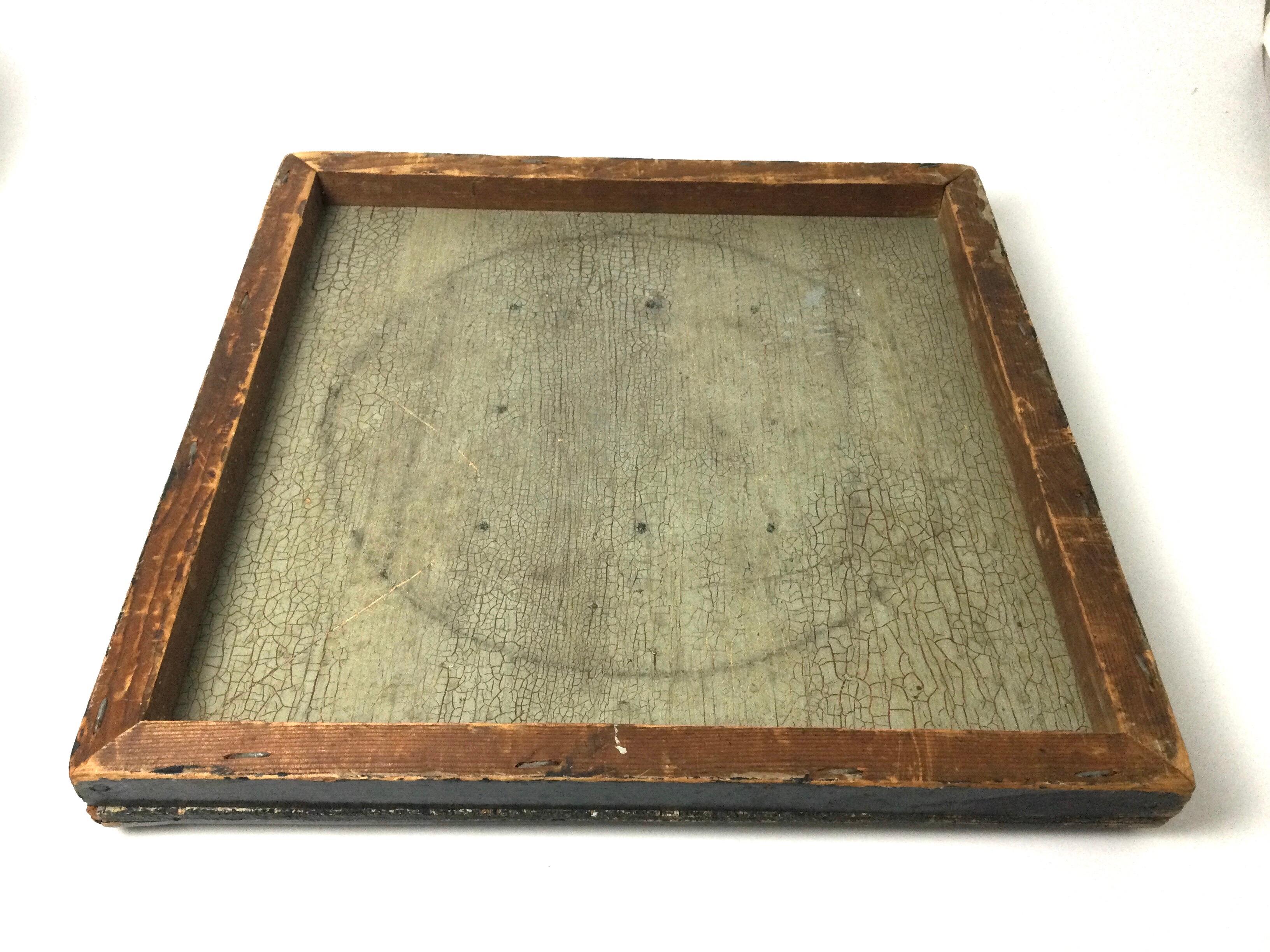 19th Century Game Board in Original Painted Red and Black Original Surface For Sale 2