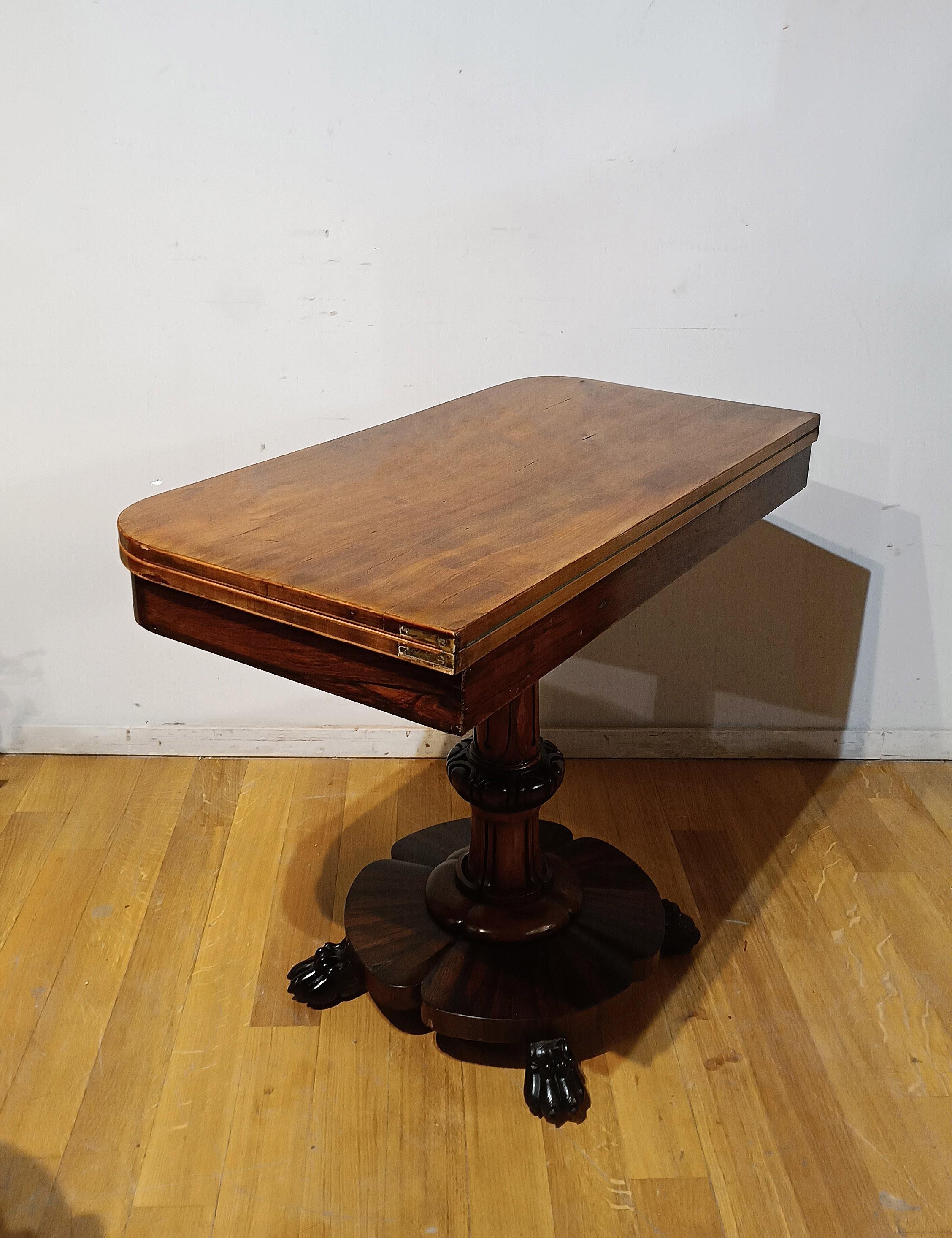 Hand-Carved 19th CENTURY GAME TABLE For Sale