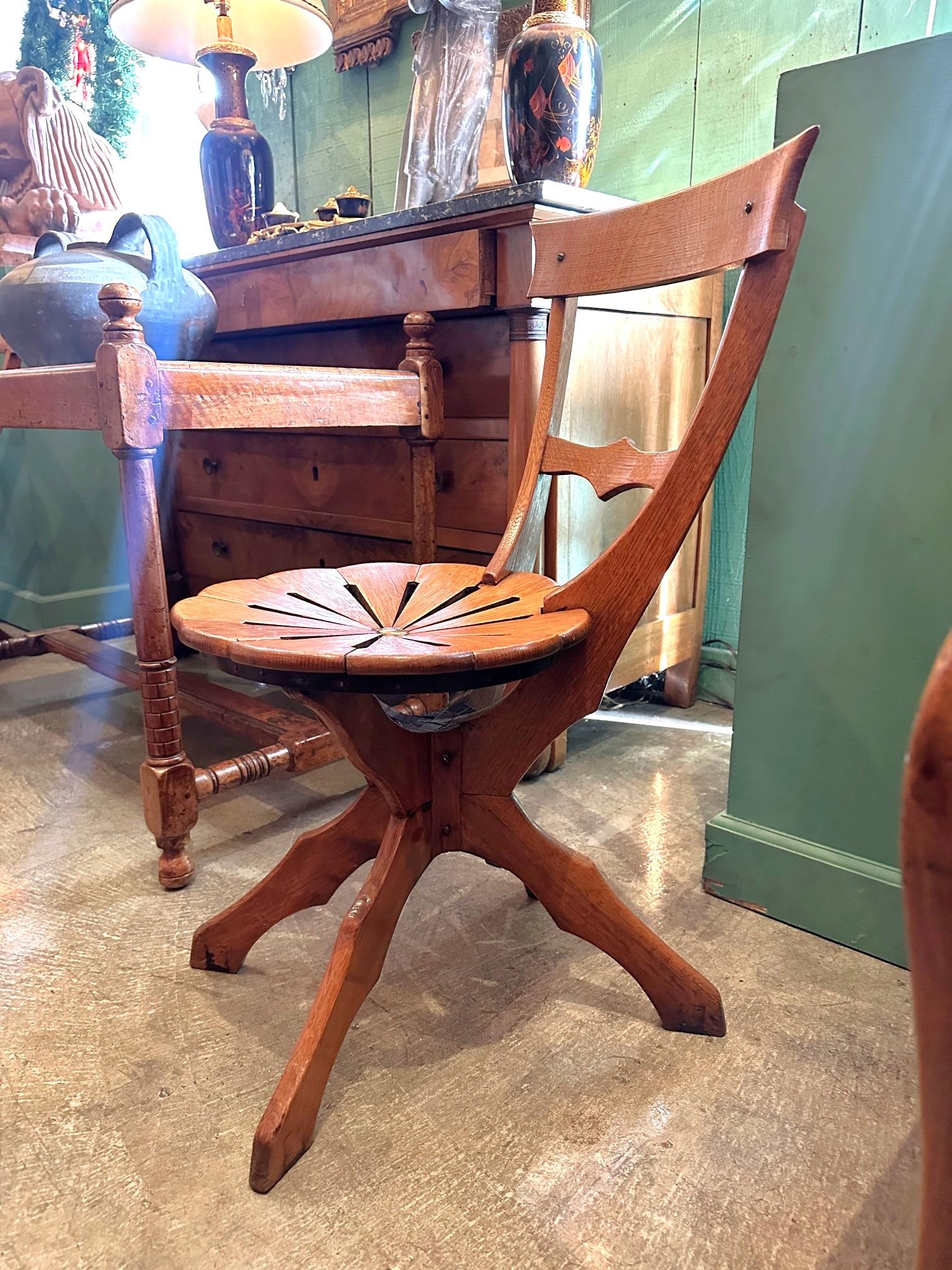 19th Century Garden Patio kitchen Chairs side hallway seats Los Angeles Antiques For Sale 9