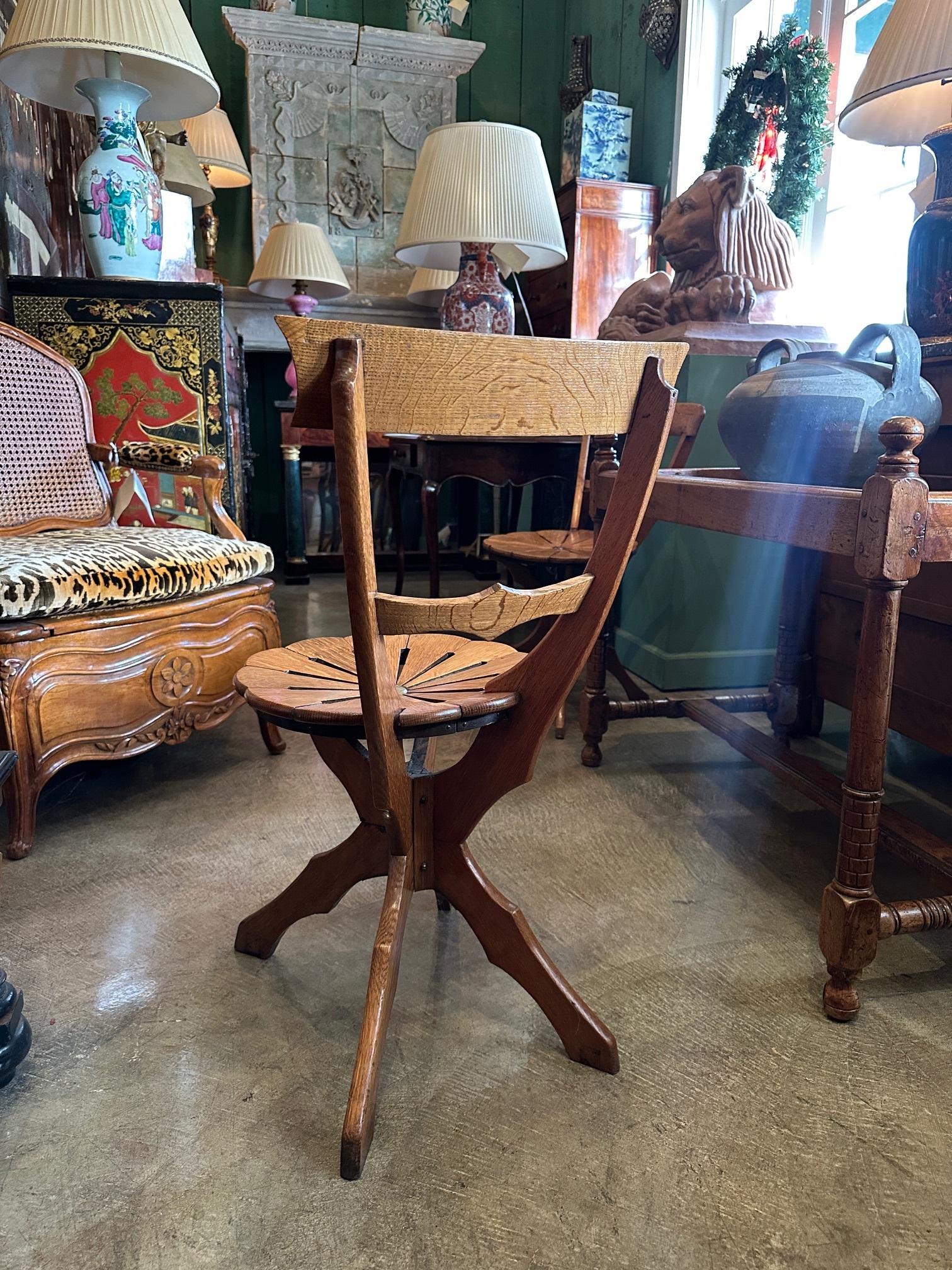 19th Century Garden Patio kitchen Chairs side hallway seats Los Angeles Antiques For Sale 11