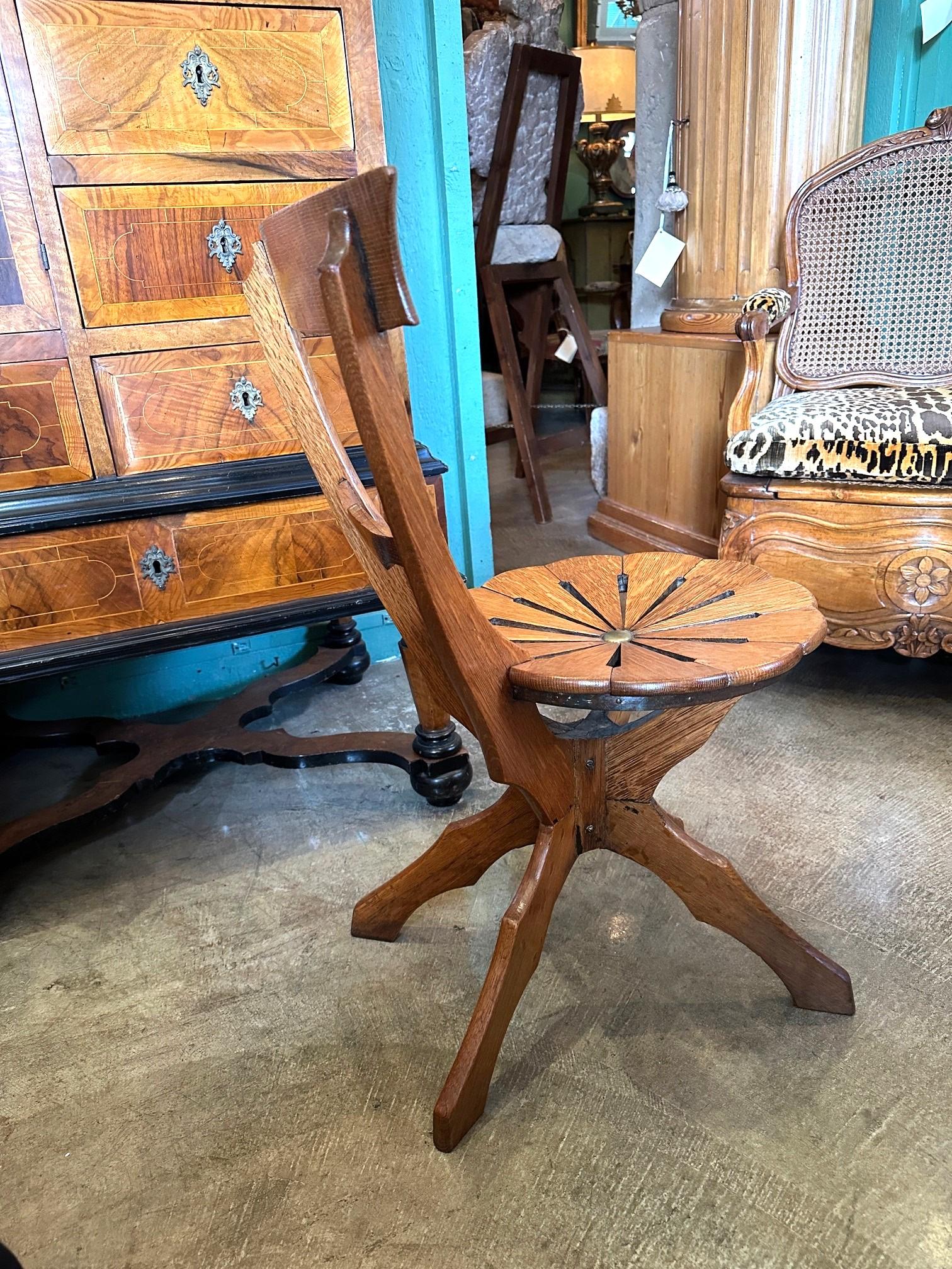19th Century Garden Patio kitchen Chairs side hallway seats Los Angeles Antiques For Sale 12