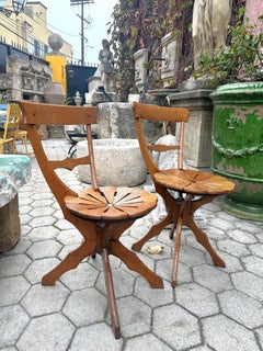 19th Century Garden Patio kitchen Chairs side hallway seats Los Angeles Antiques