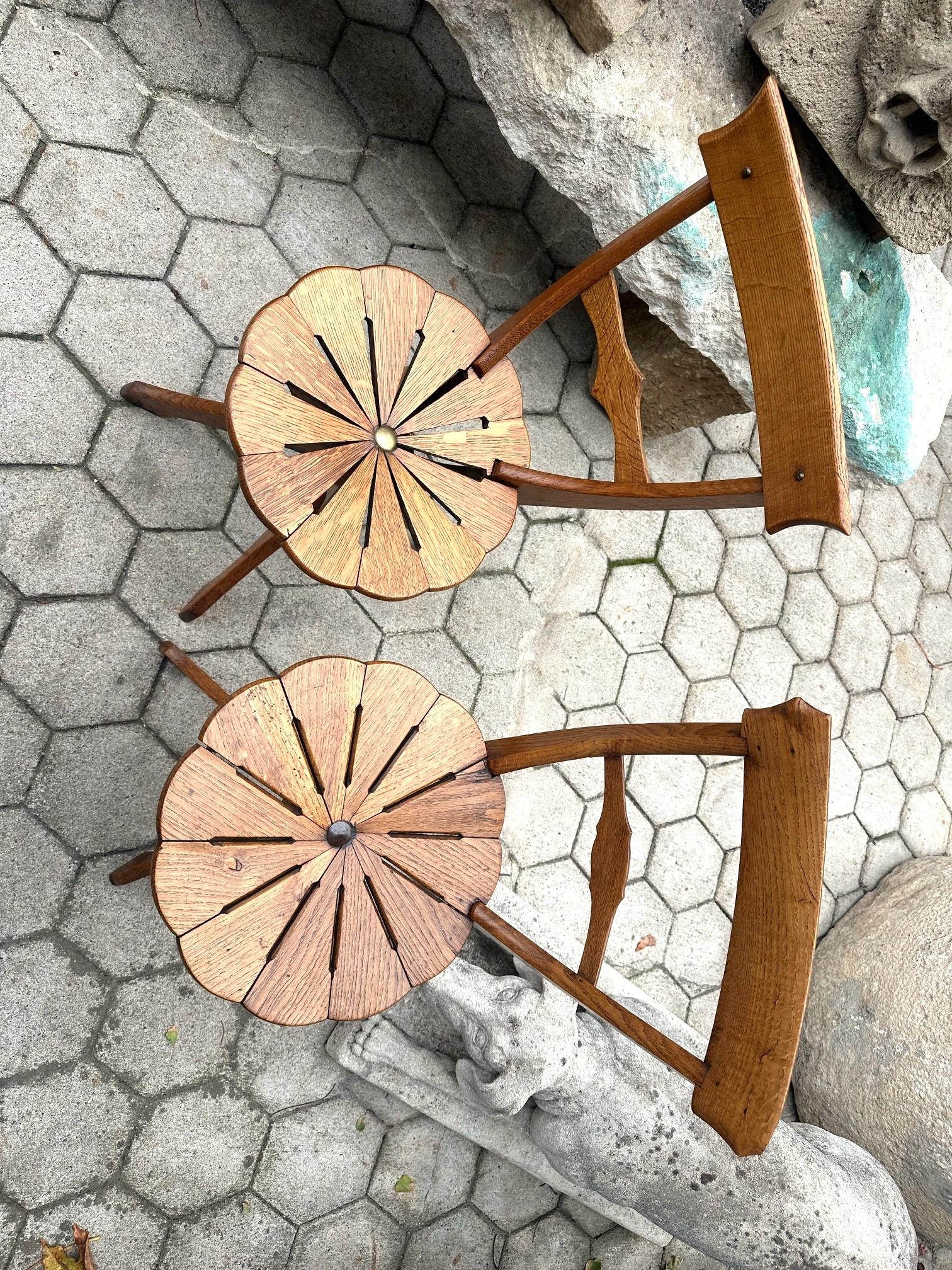 Romantic 19th Century Garden Patio kitchen Chairs side hallway seats Los Angeles Antiques For Sale