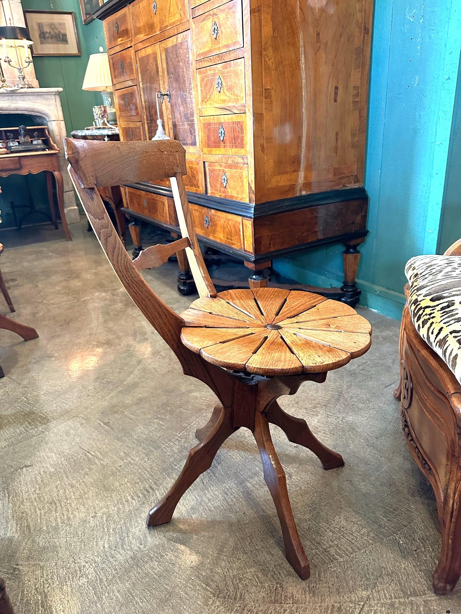 Hand-Crafted 19th Century Garden Patio kitchen Chairs side hallway seats Los Angeles Antiques For Sale