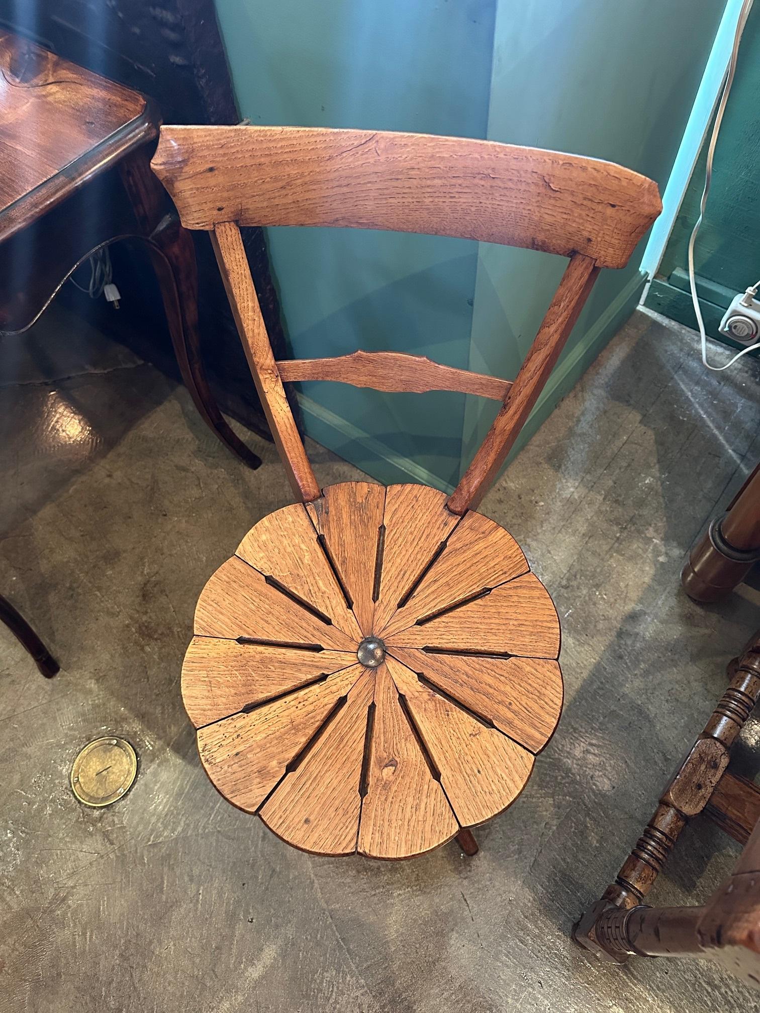 19th Century Garden Patio kitchen Chairs side hallway seats Los Angeles Antiques For Sale 2