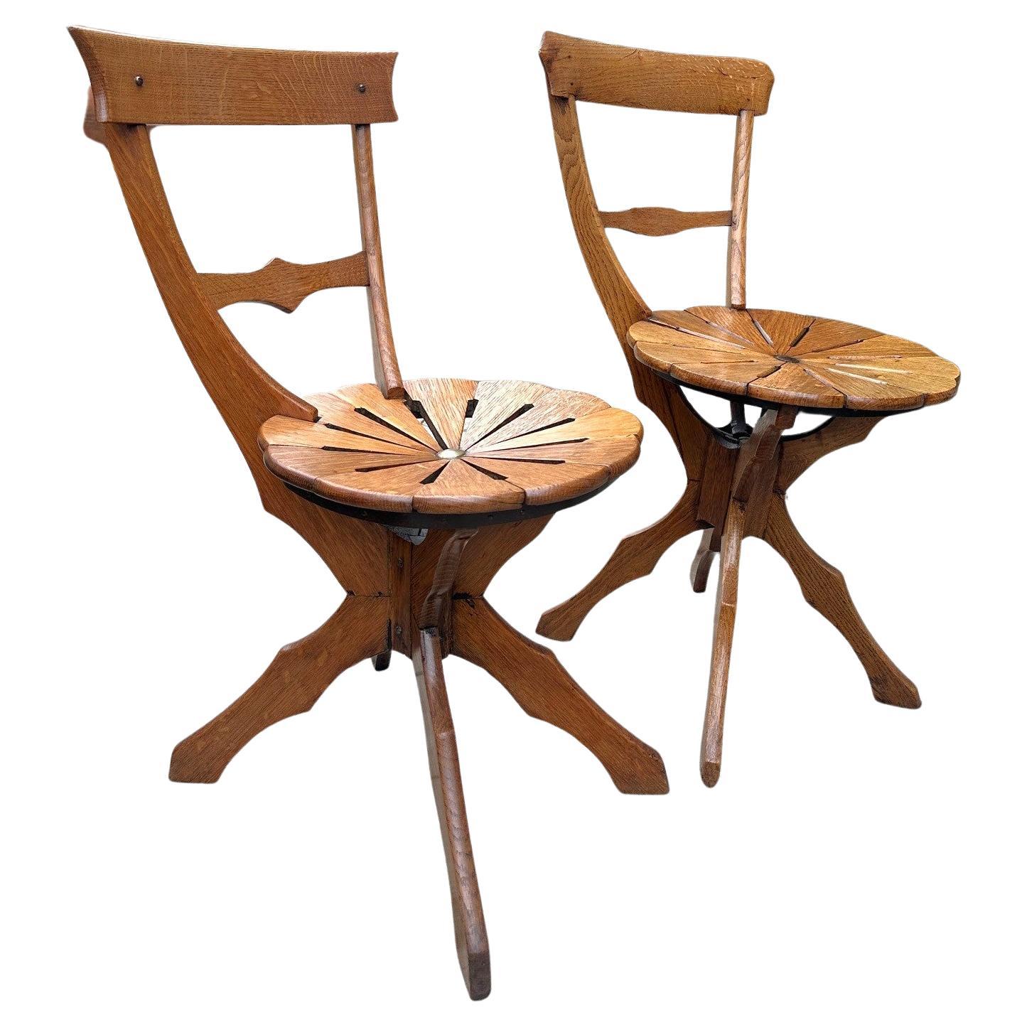 19th Century Garden Patio kitchen Chairs side hallway seats Los Angeles Antiques For Sale