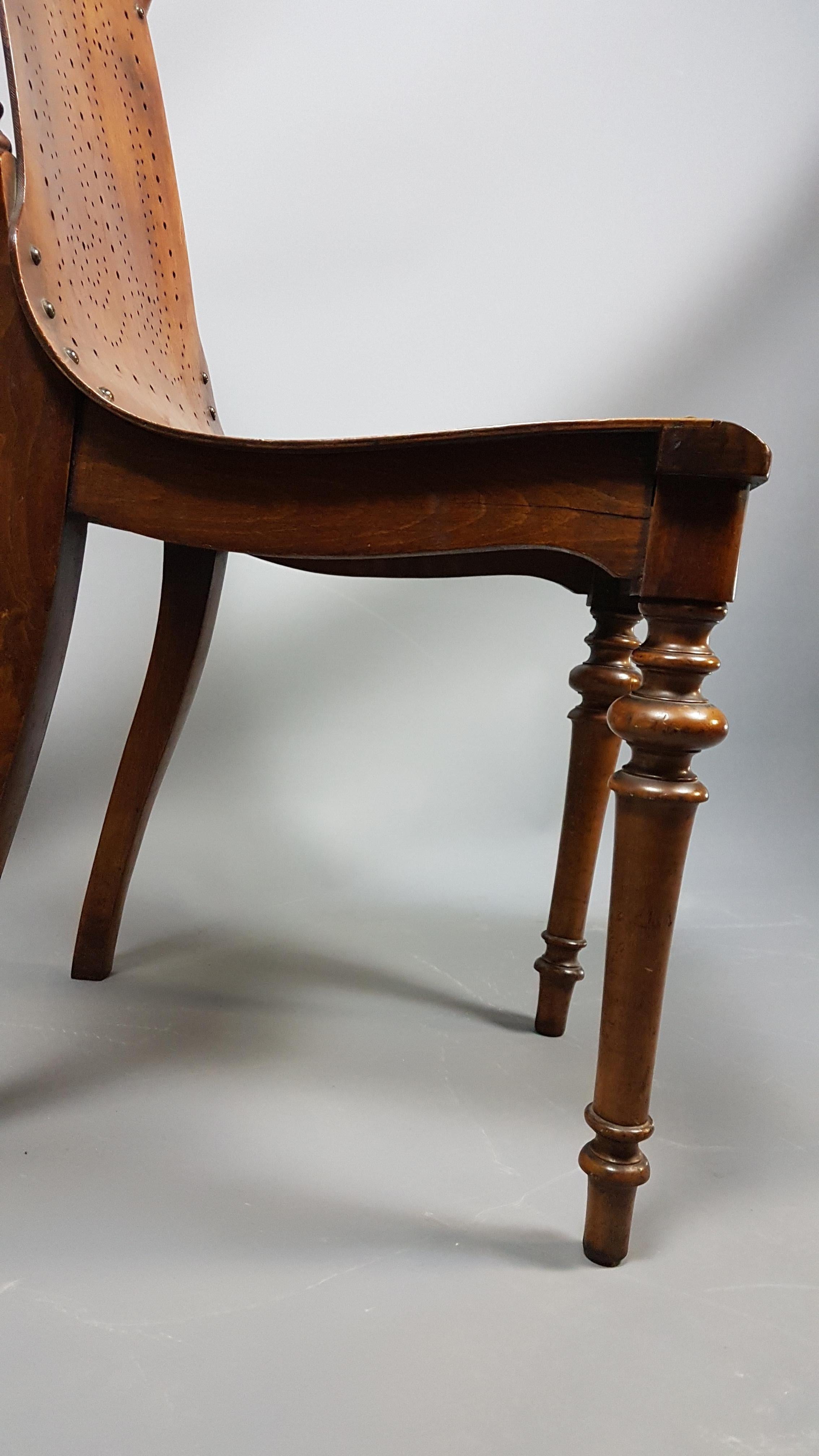 Molded 19th Century Gardner and Company Chair in Walnut For Sale