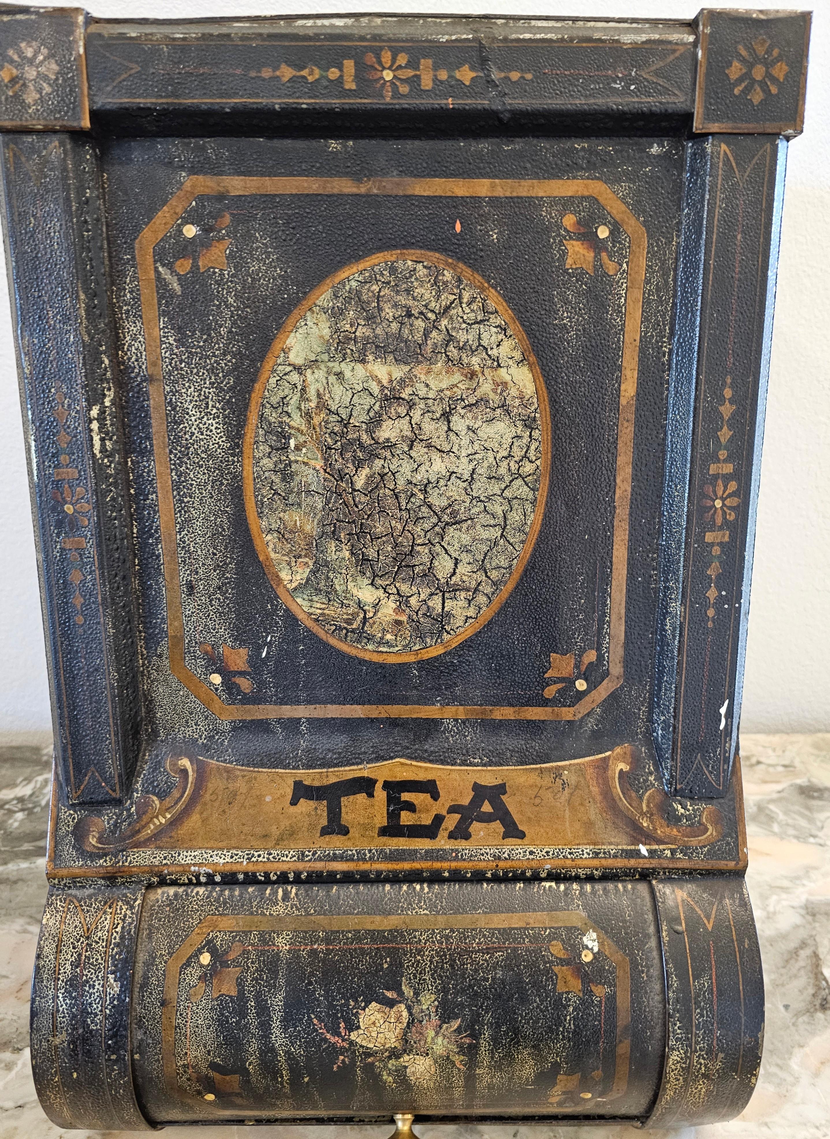 19th Century General Store Counter Tea Bin Dispenser  For Sale 6