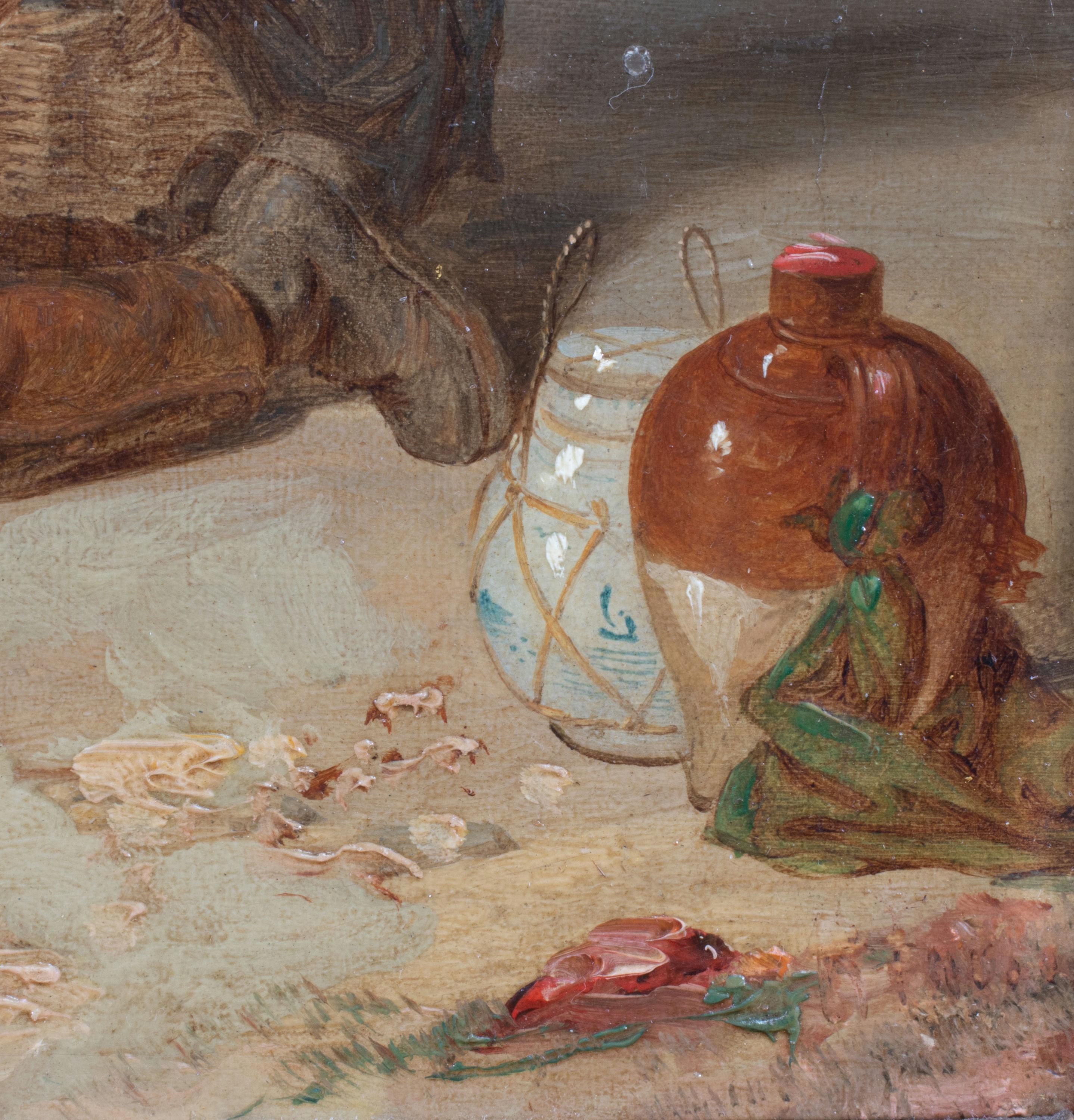 Huile sur toile du 19ème siècle attribuée à Thomas Webster en vente 3