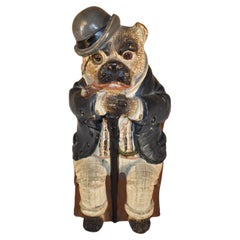 19th Century Gentleman Bulldog Tobacco Jar