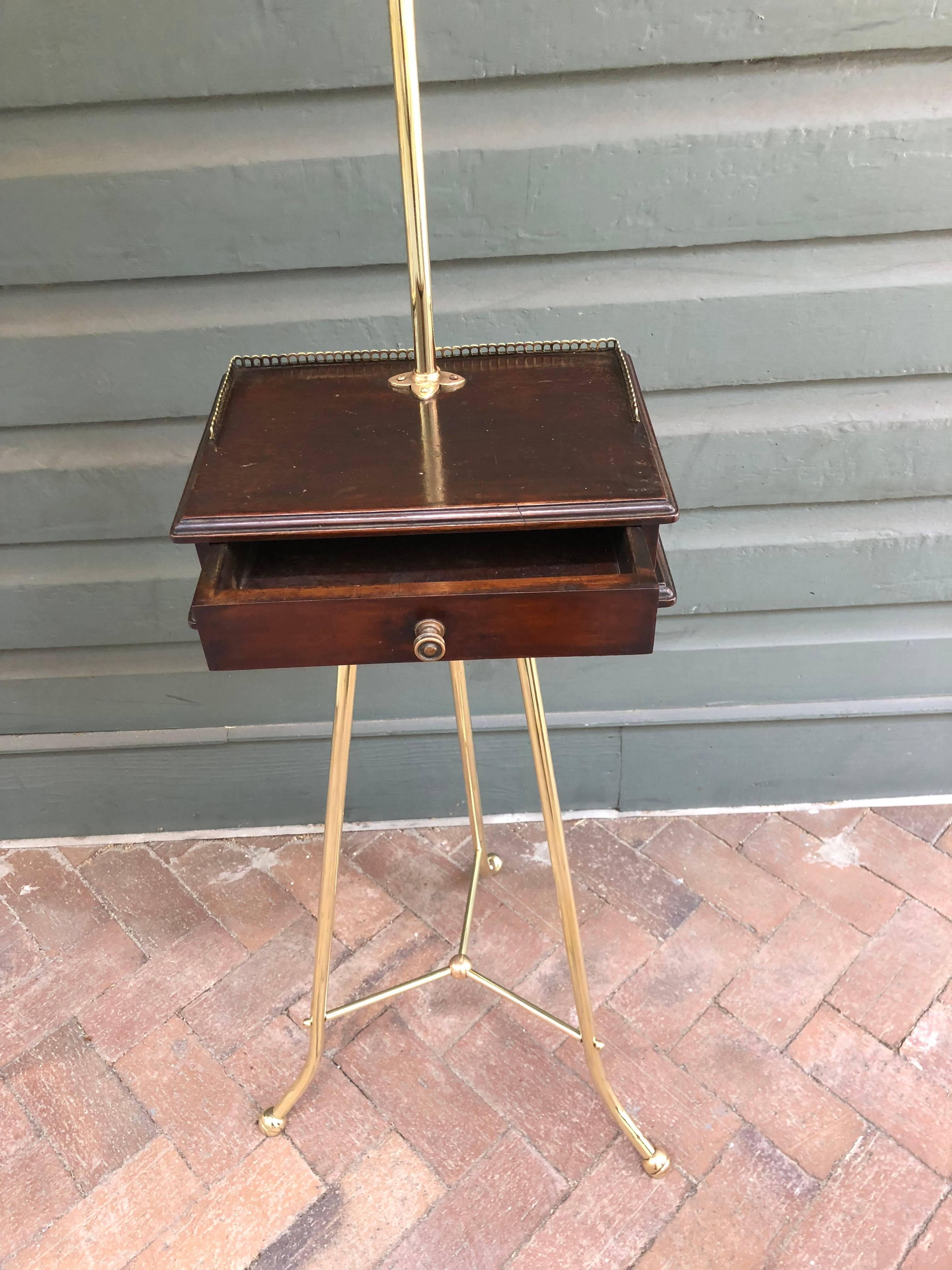 19th Century Gentleman's English Campaign Shaving Stand with Mirror 1