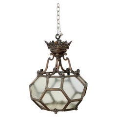 Lanterne géométrique en laiton du XIXe siècle