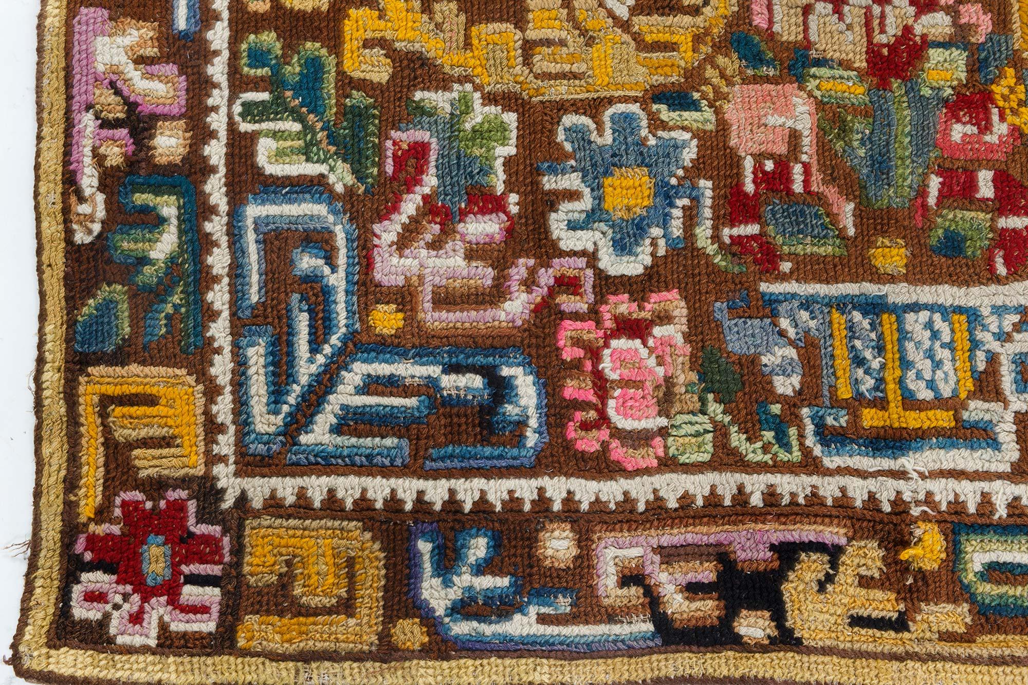 19th Century Geometric Floral Needlework Carpet 2