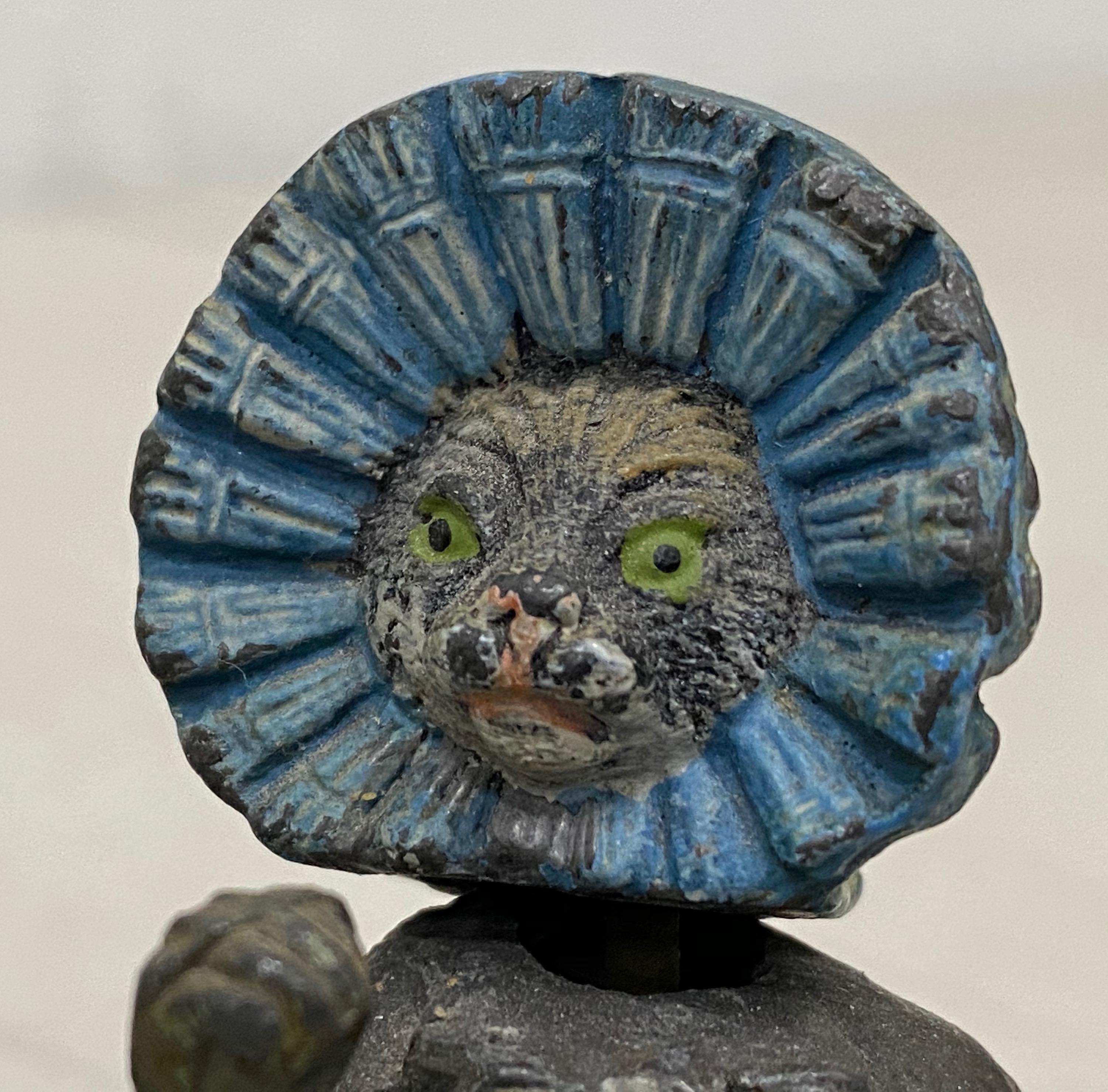 19th Century Georg Heyde Painted Metal Cats with Shaking Heads, circa 1890s 1