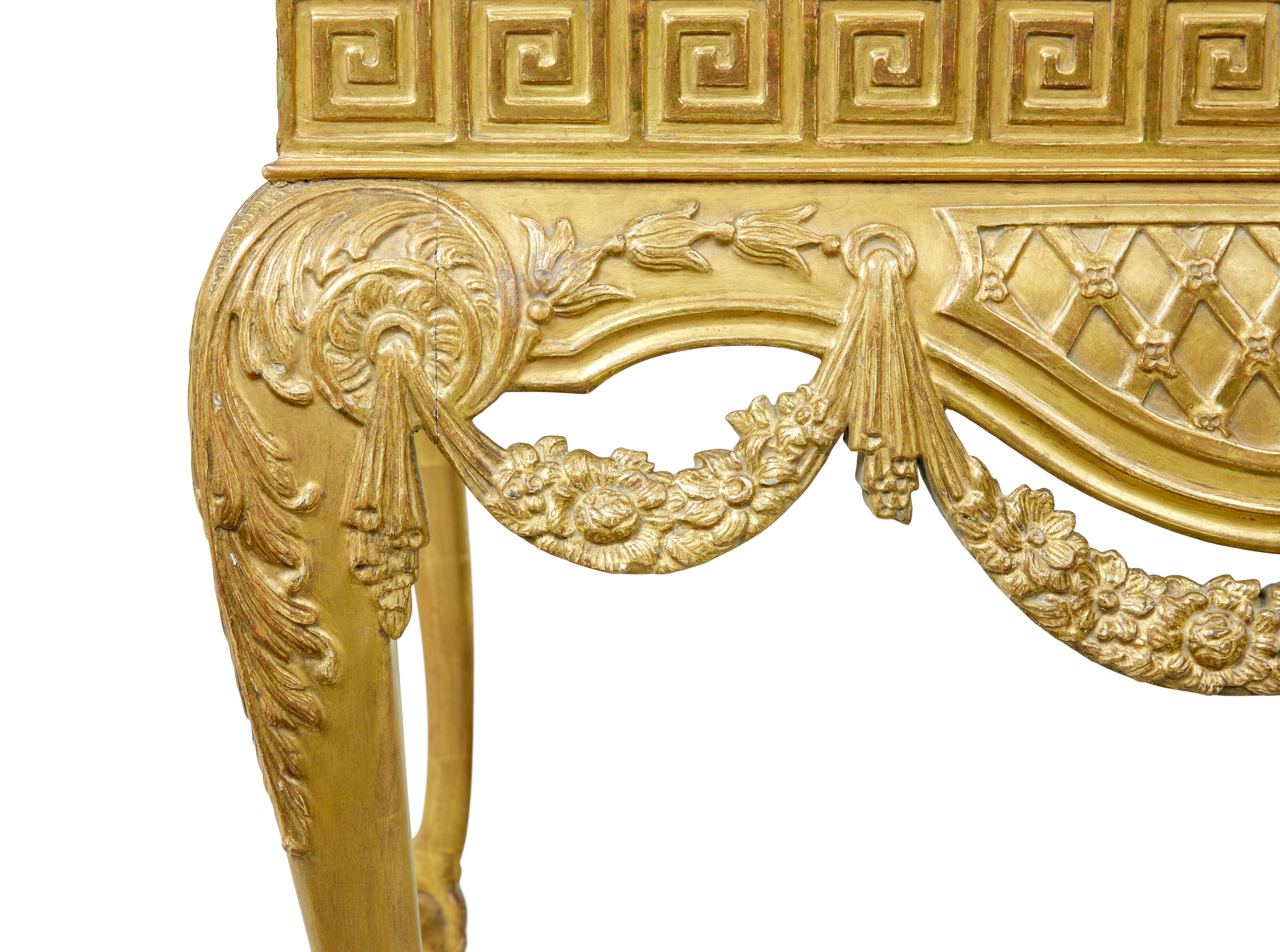 19th century George II influenced marble top center table For Sale 6