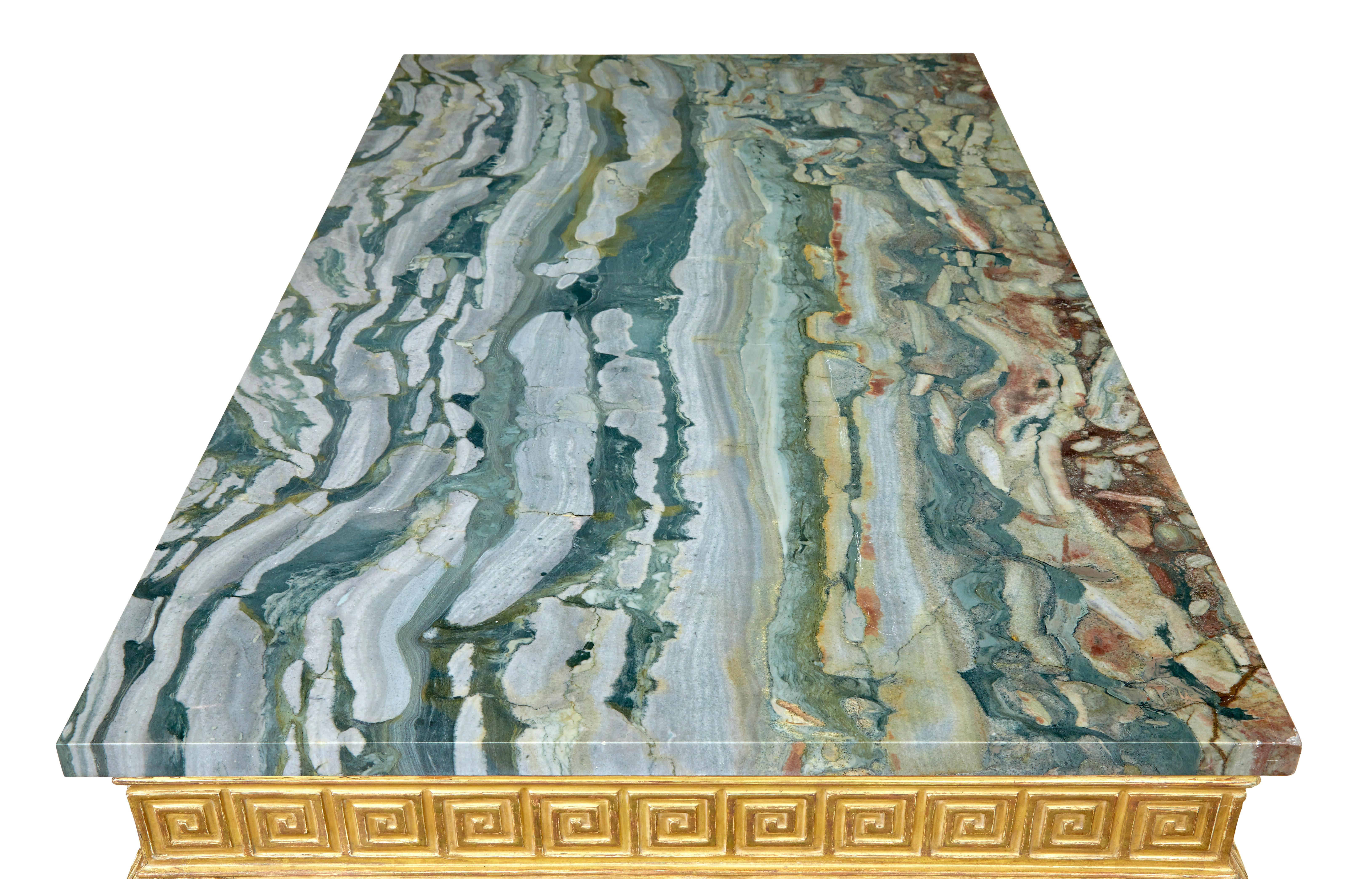 19th century George II influenced marble top center table For Sale 2